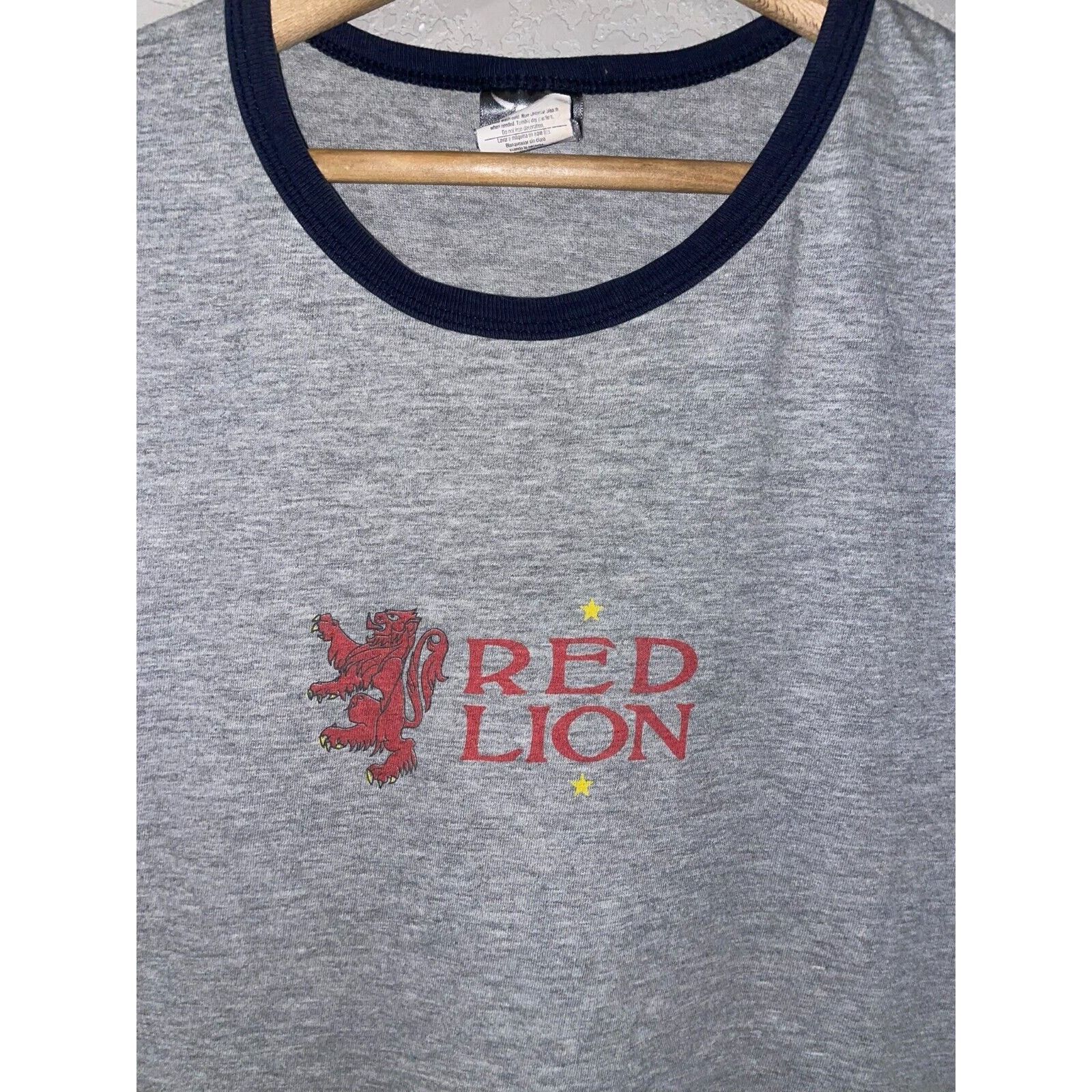 Hanes Vintage Smirnoff Shirt Red Lion Alcohol Drink Ringer Tee L Size US L / EU 52-54 / 3 - 2 Thumbnail