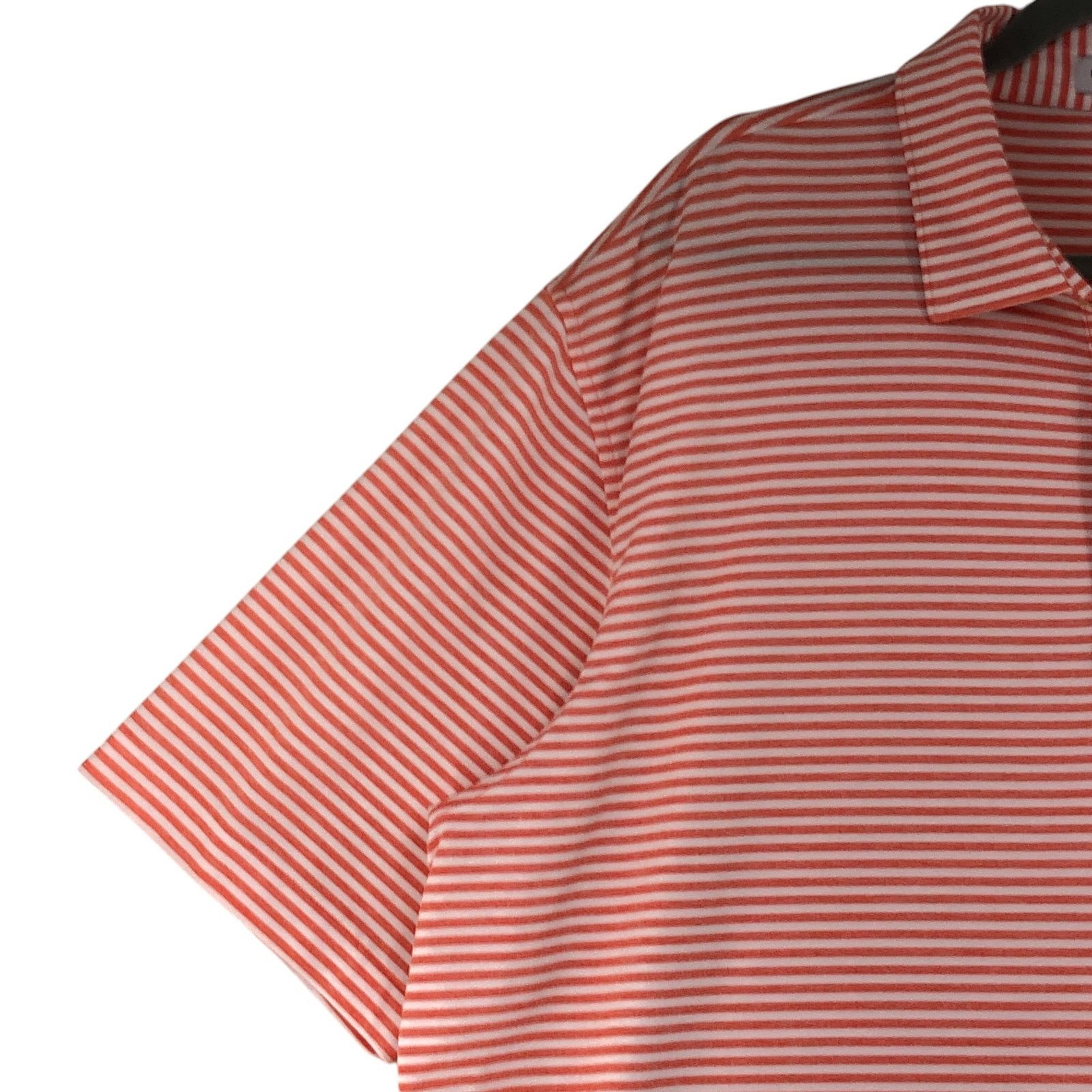 Peter Millar Peter Millar Size XXL Polo Shirt Striped Orange Hualalai Size US XXL / EU 58 / 5 - 6 Thumbnail