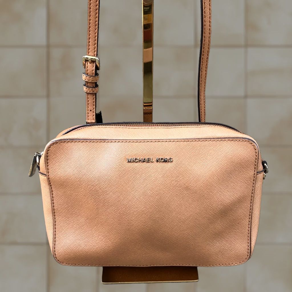 Michael Kors MICHAEL KORS Jet Set Chain Crossbody Purse Brown Shoulder Bag Saffiano Leather Size ONE SIZE - 1 Thumbnail