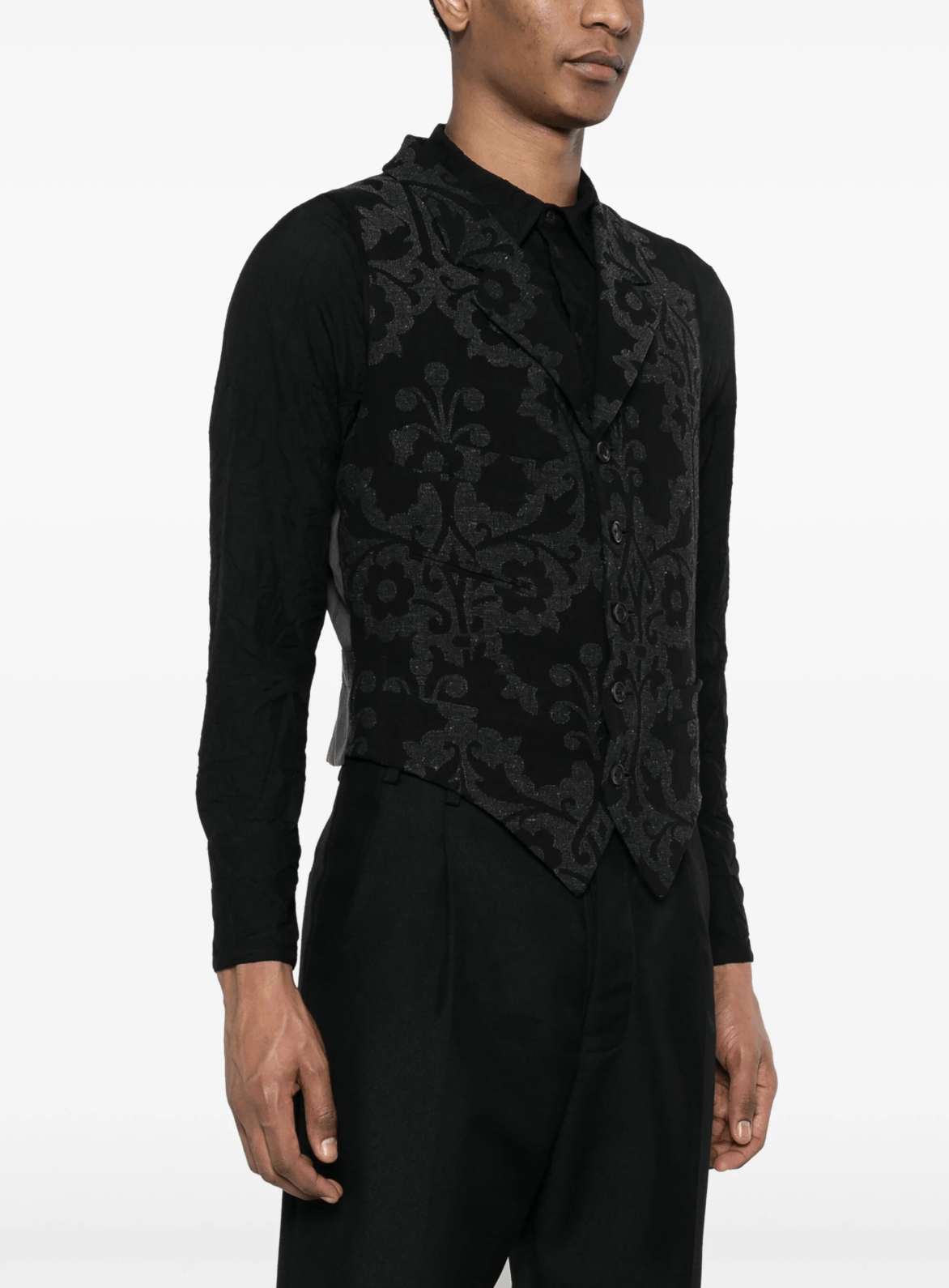 Yohji Yamamoto Yohji Yamamoto Pour Homme INDIAN LEFT DECORATIVE CLOTH VEST Size US M / EU 48-50 / 2 - 4 Thumbnail