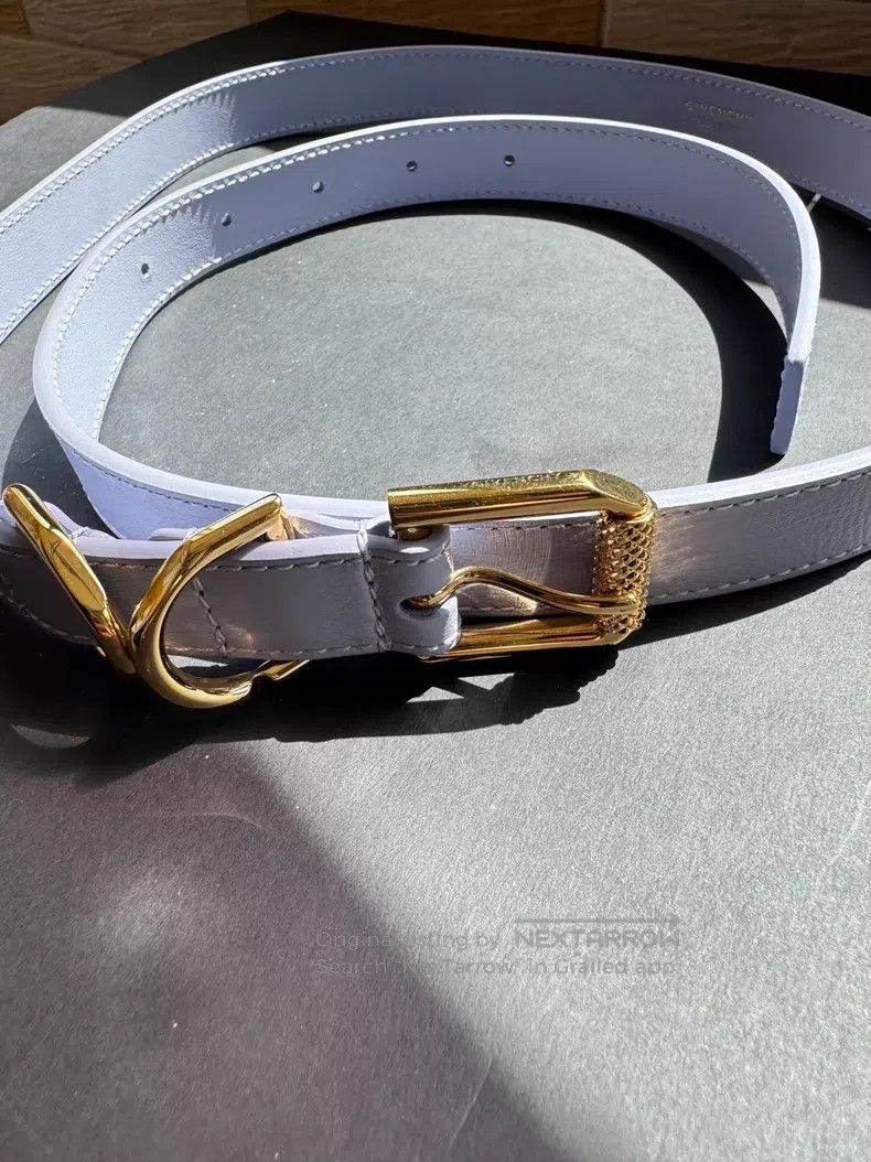 Givenchy Givenchy Calfskin Double Buckle Narrow Waist Belt Size ONE SIZE - 3 Thumbnail