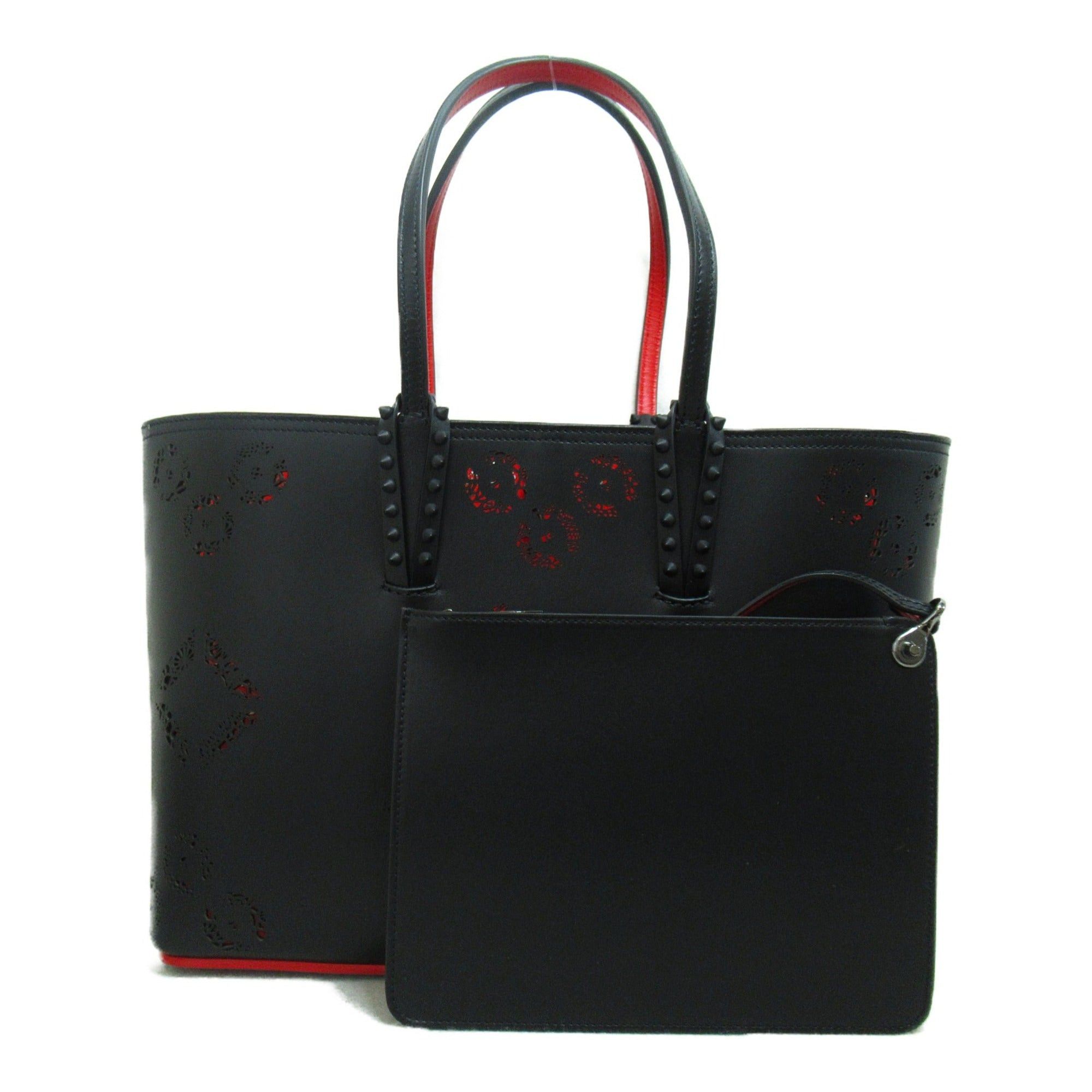 image of Vintage Christian Louboutin Kabata Tote Bag Black Calfskin [Cowhide] 3235032Cm53, Women's