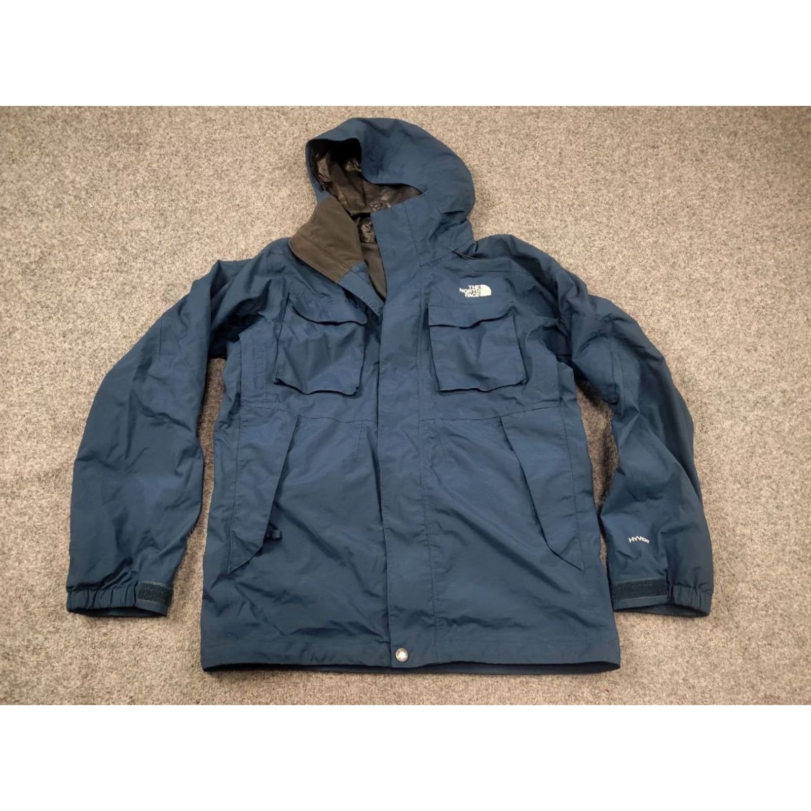 The North Face VINTAGE The North Face Blue HyVent Waterproof Hooded Pocket Zip Ski Jacket Y2K Style Size US S / EU 44-46 / 1 - 3 Thumbnail
