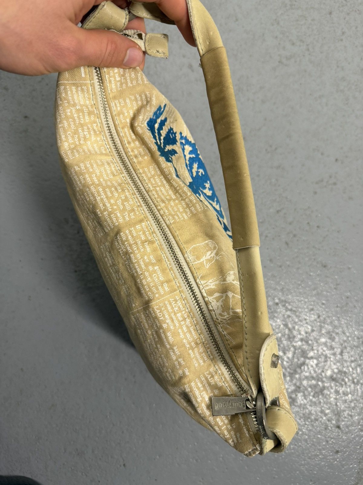 John Galliano John Galliano Gazette Embroidered Logo Handbag Size ONE SIZE - 11 Thumbnail