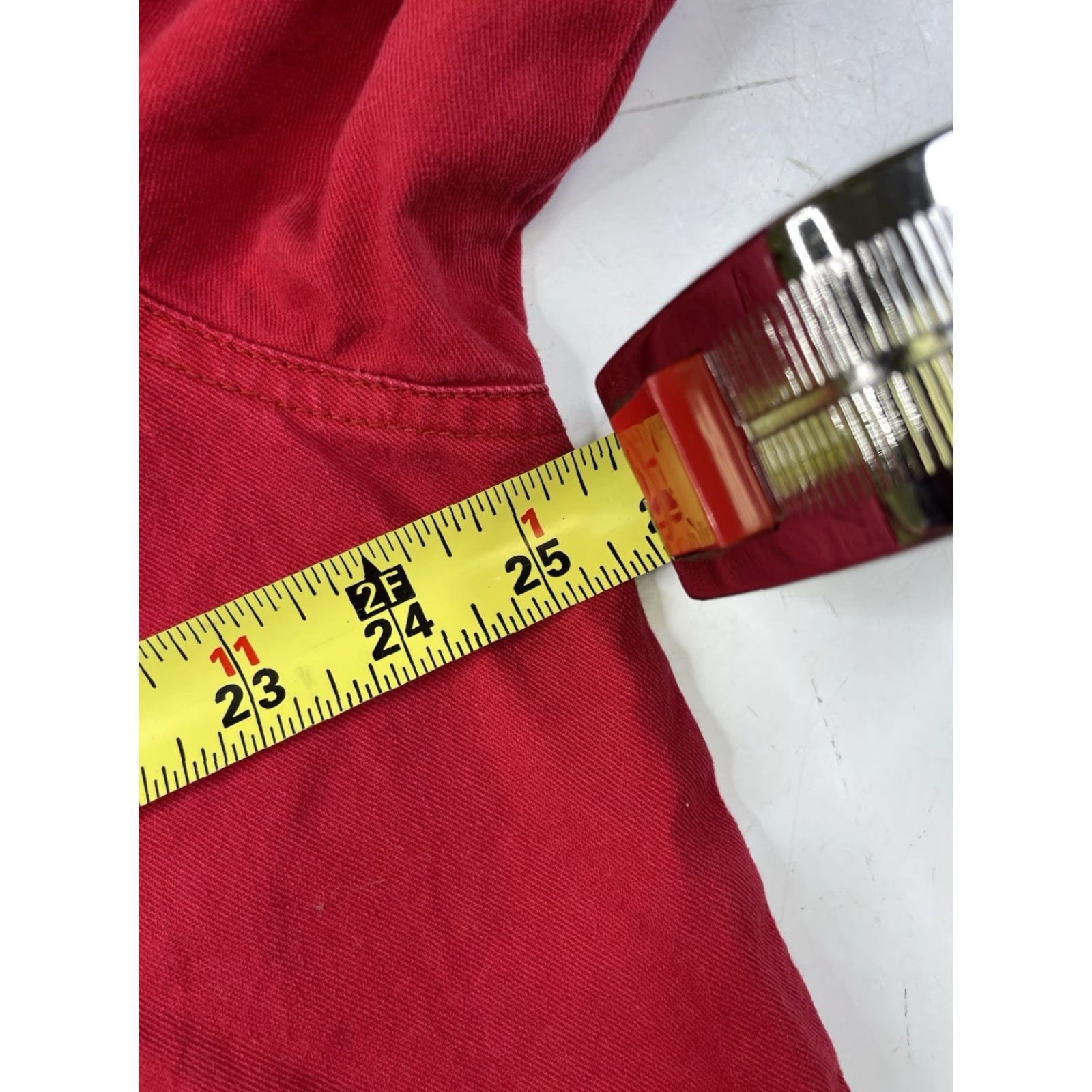 Levi's VINTAGE Levi's Shirt Mens Large Red Denim Button-Up Long Sleeve Cotton 90s Size US L / EU 52-54 / 3 - 7 Thumbnail