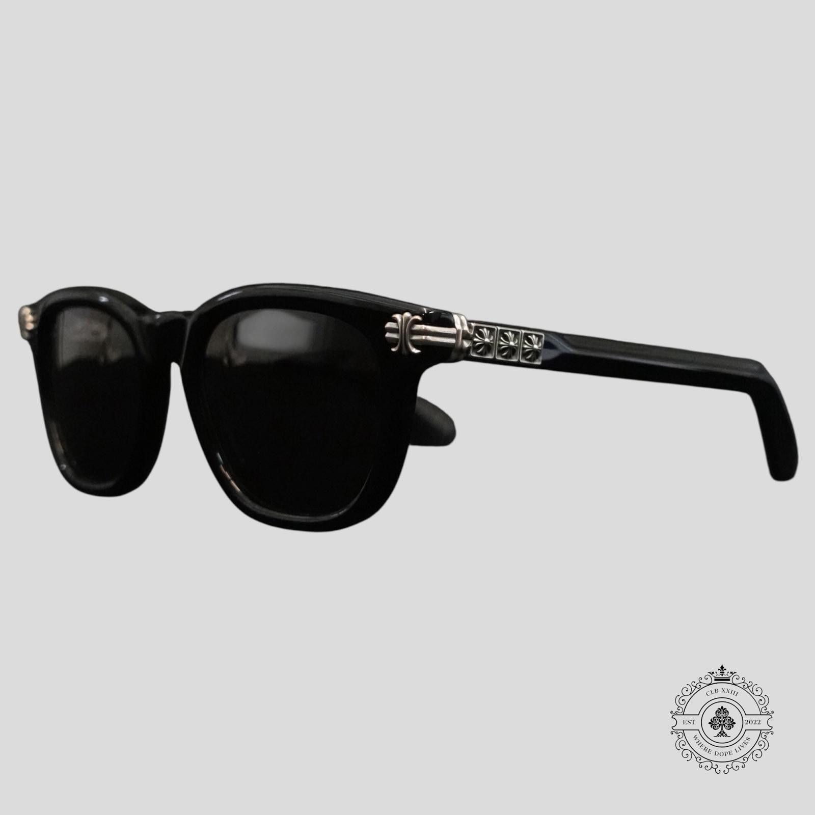 Chrome Hearts Chrome Hearts Smoke Show Glasses in Black/Silver Size ONE SIZE - 1 Thumbnail