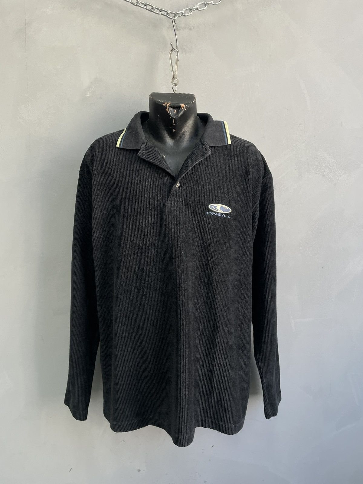 O'Neill O’Neill Black velvet y2k Pullover Sweatshirt longsleeve Size US L / EU 52-54 / 3 - 1 Thumbnail