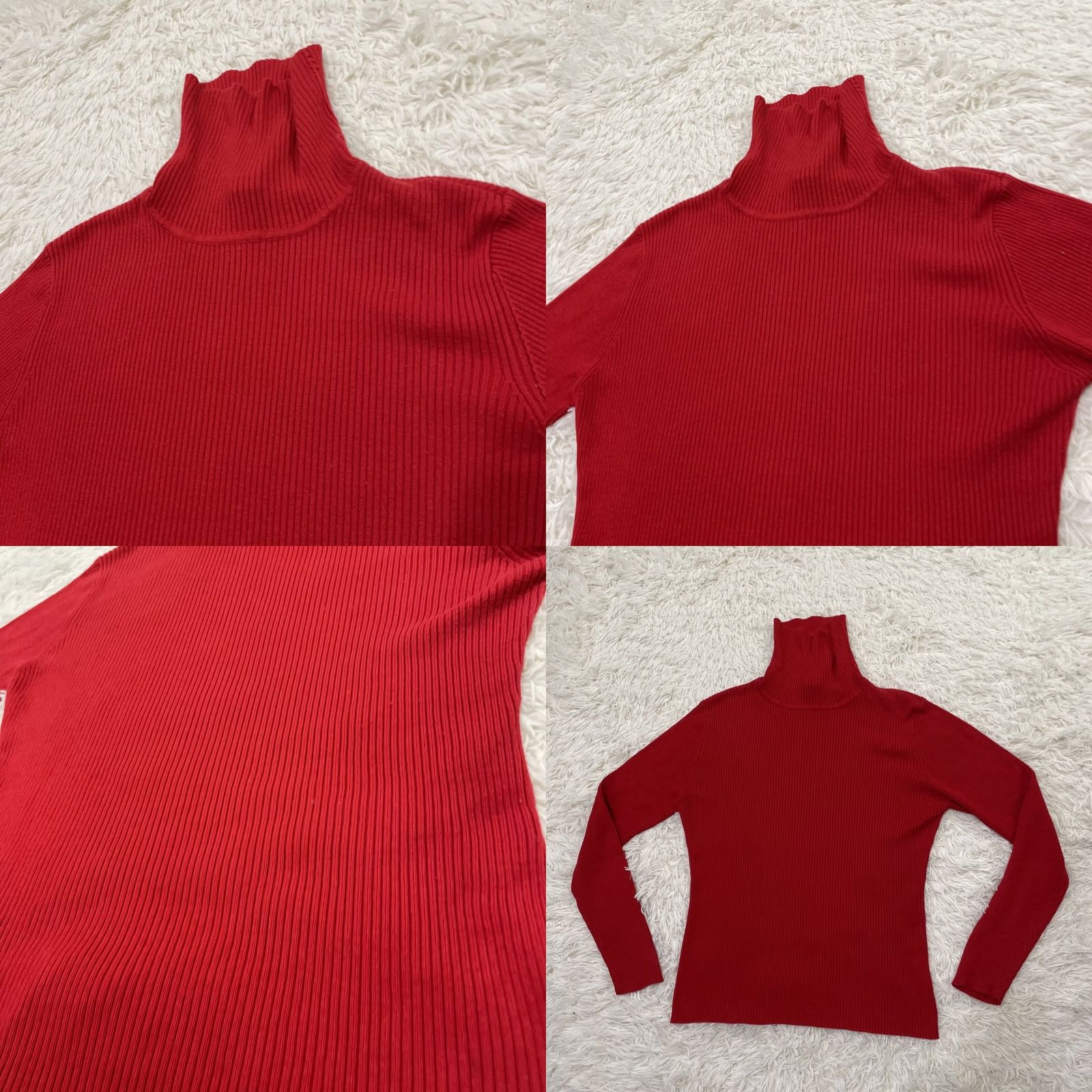 Vintage VINTAGE Casual Corner Turtleneck Sweater Women L Red Ribbed 90s Minimalism Retro 90s Chin Size L / US 10 / IT 46 - 9 Thumbnail