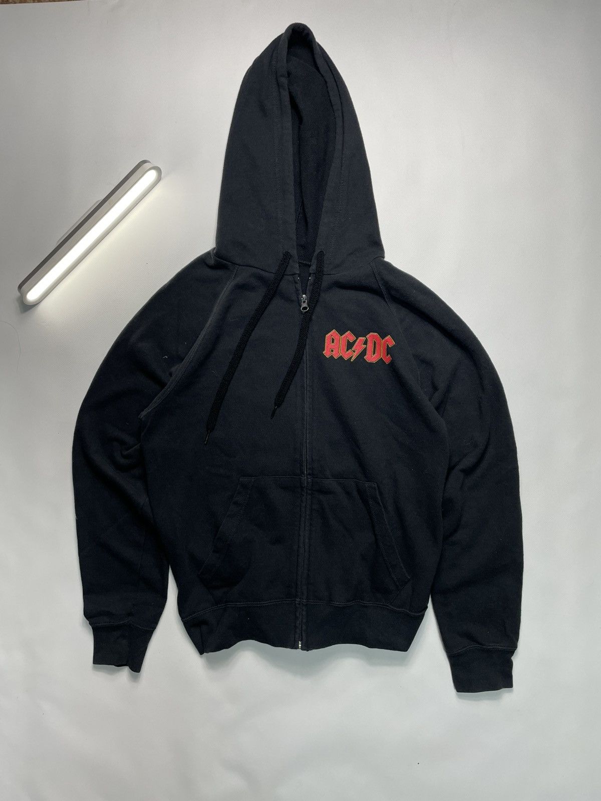 AC/DC Vtg AC/DC Back In Black Faded Full Zip Hoodie L/XL Size US L / EU 52-54 / 3 - 5 Thumbnail