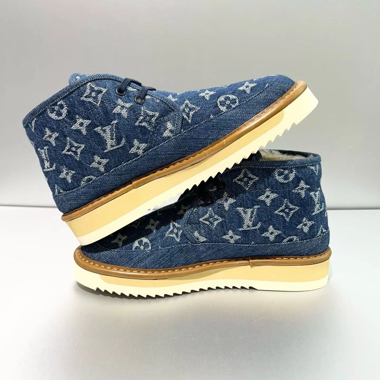 Louis Vuitton LV x Nigo Denim Monogram Short Boots UK5/39 Worn Once Size US 6 / EU 39 - 4 Thumbnail