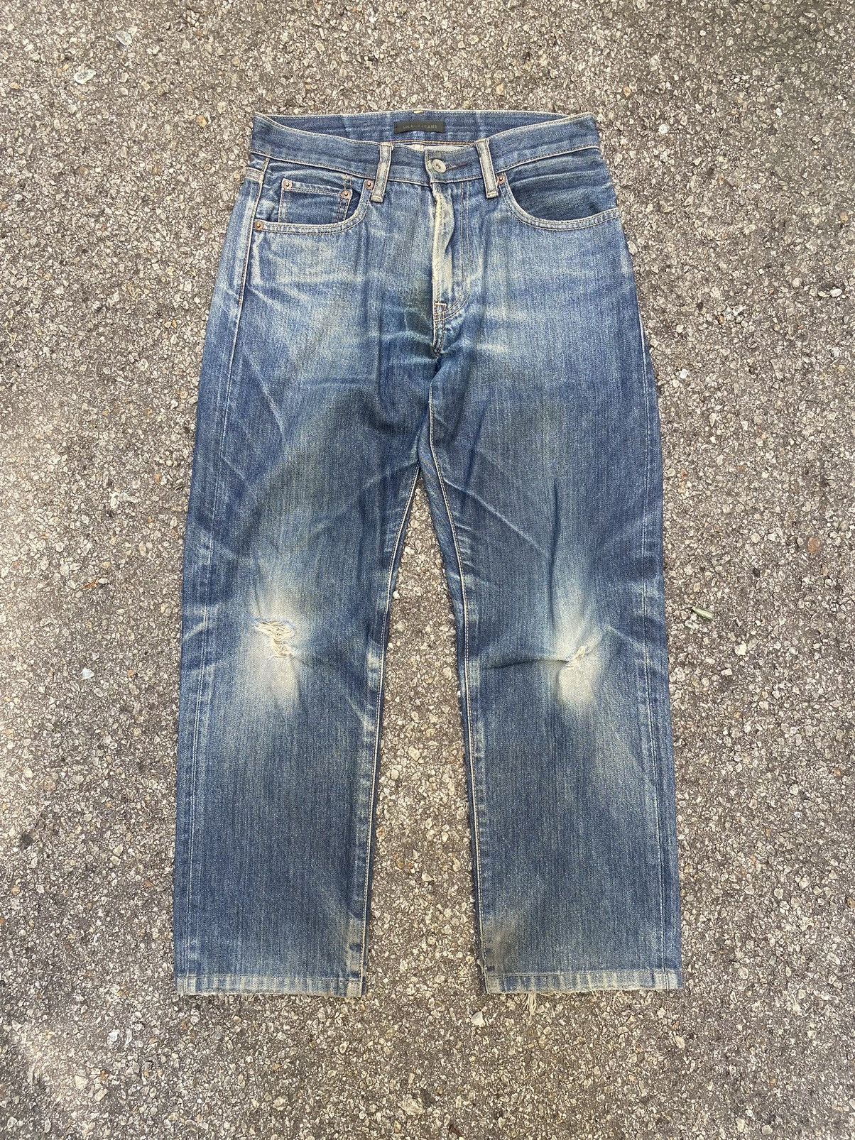 Japanese Brand Japanese Denim Distressed Jeans Punk Grunge Size US 28 / EU 44 - 1 Thumbnail