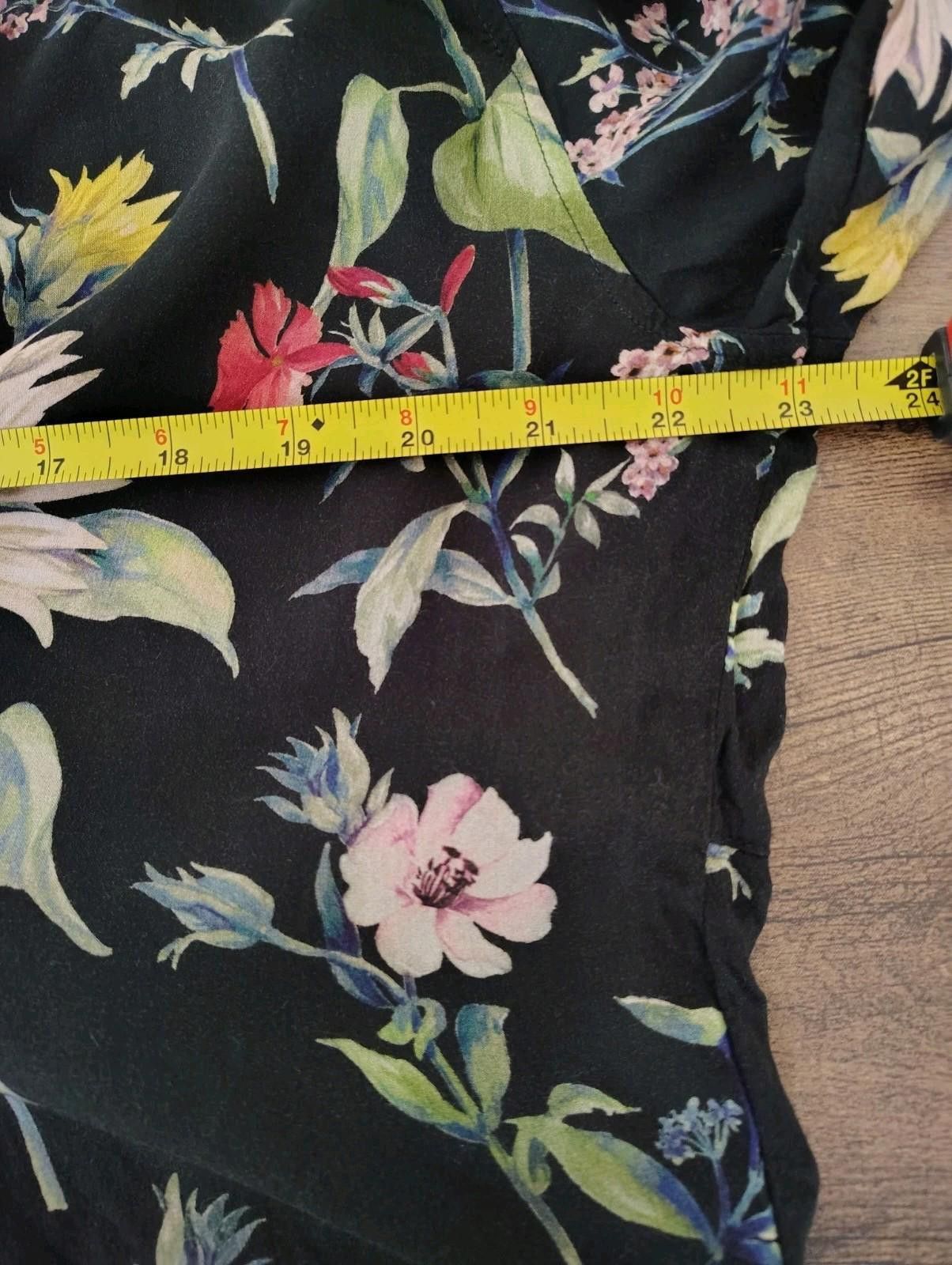 Zara ZARA BLOUSE TUNIC BLACK FLORAL MULTICOLORED 3/4 SLEEVES femi Size S / US 4 / IT 40 - 4 Thumbnail
