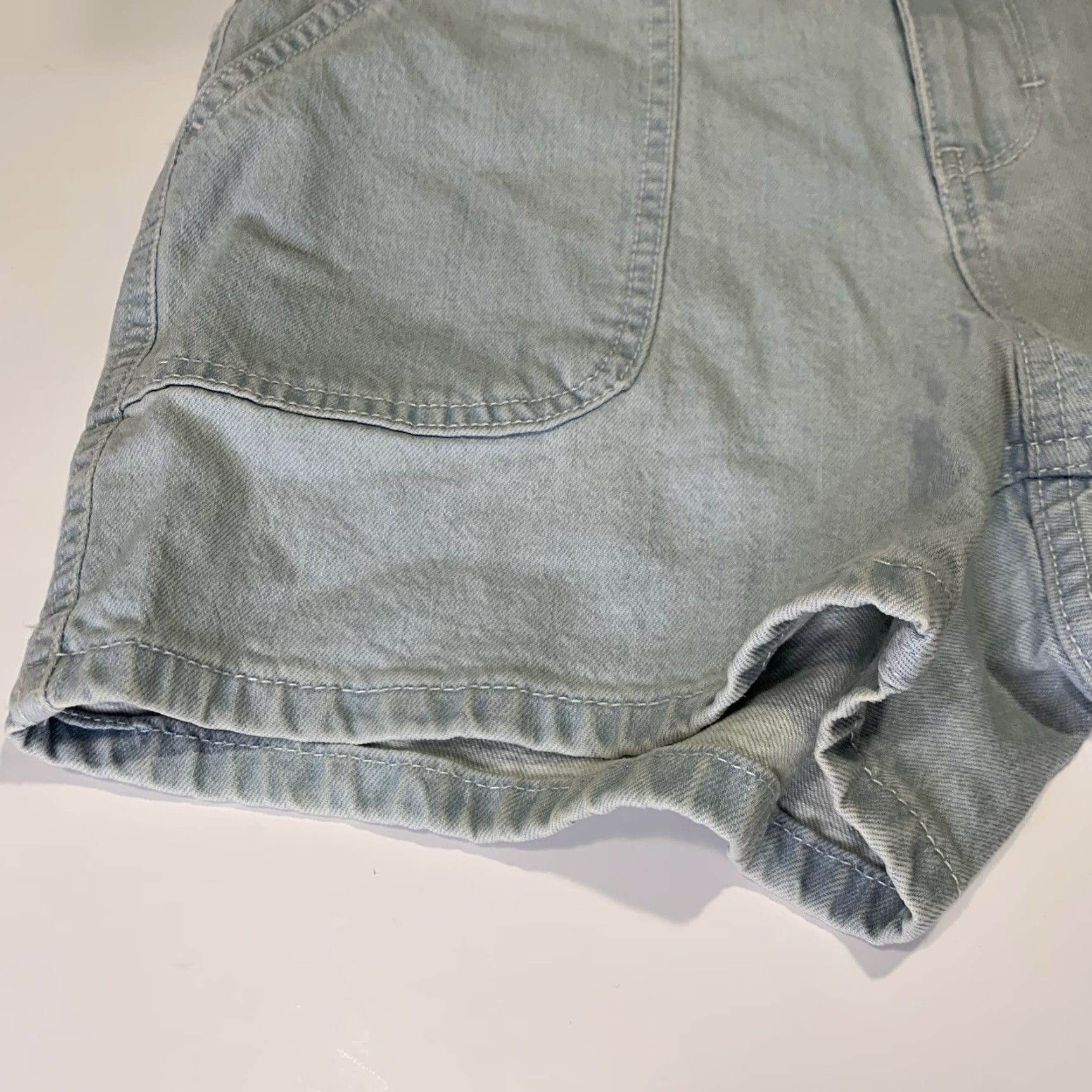 Vintage Vintage Women's Jean Shorts 2/26 High Rise Midi 90s Retro Casual Denim 29x3.5 Stretch Blue Women's Size 26" / US 2 / IT 38 - 5 Thumbnail