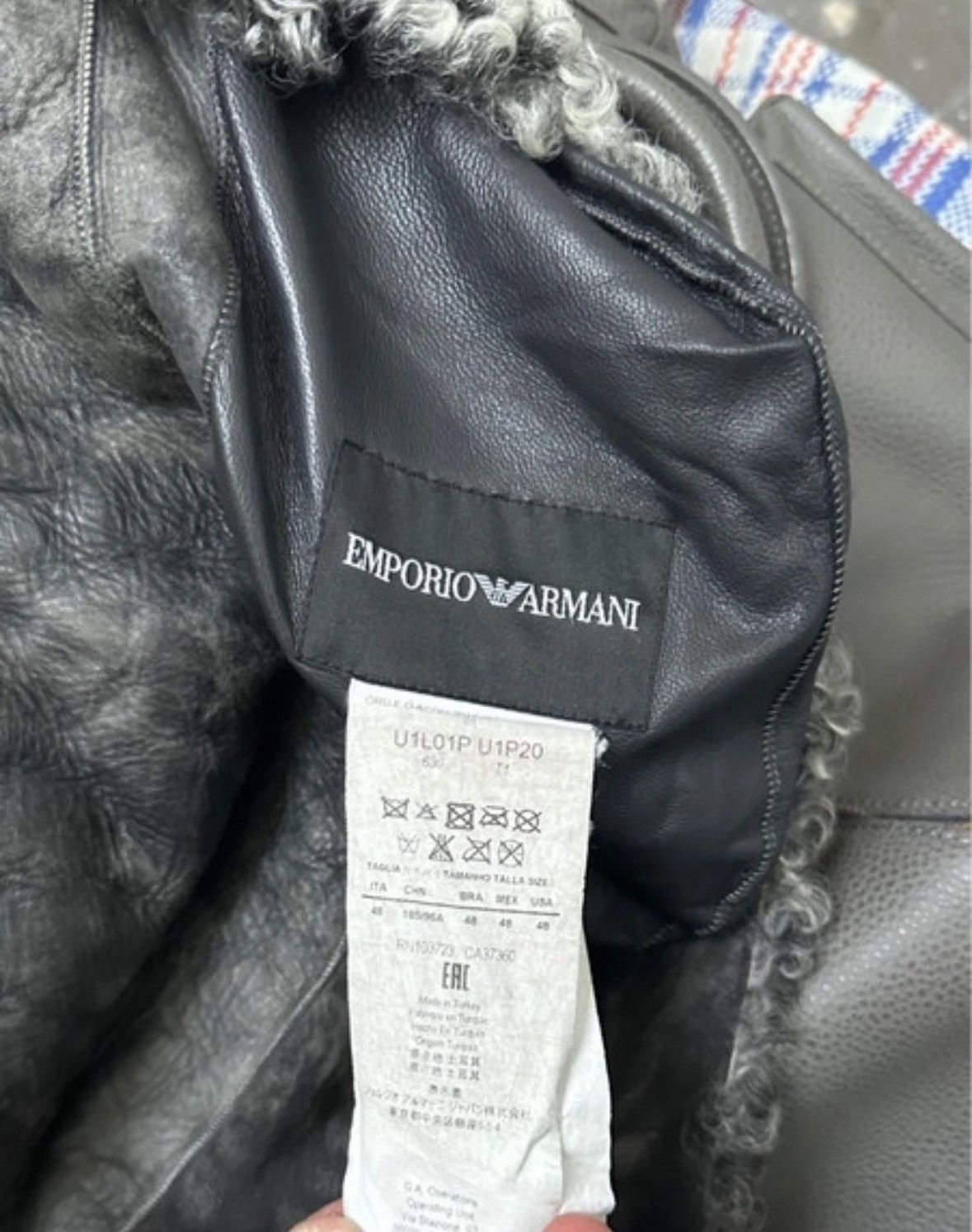 Emporio Armani MONGOLIAN LAMB FUR REVERSIBLE SUEDE HEAVY COAT Size US S / EU 44-46 / 1 - 5 Thumbnail
