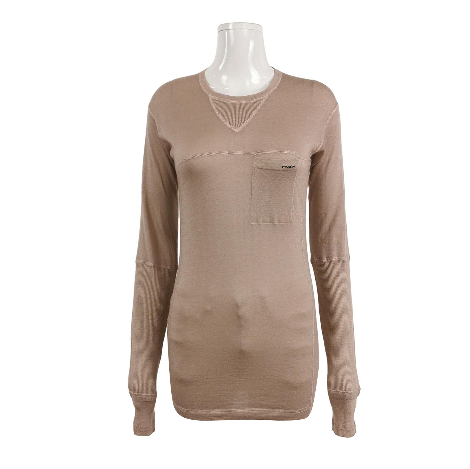 Prada Soft Cashmere Long Sleeve Knit Sweater 0089