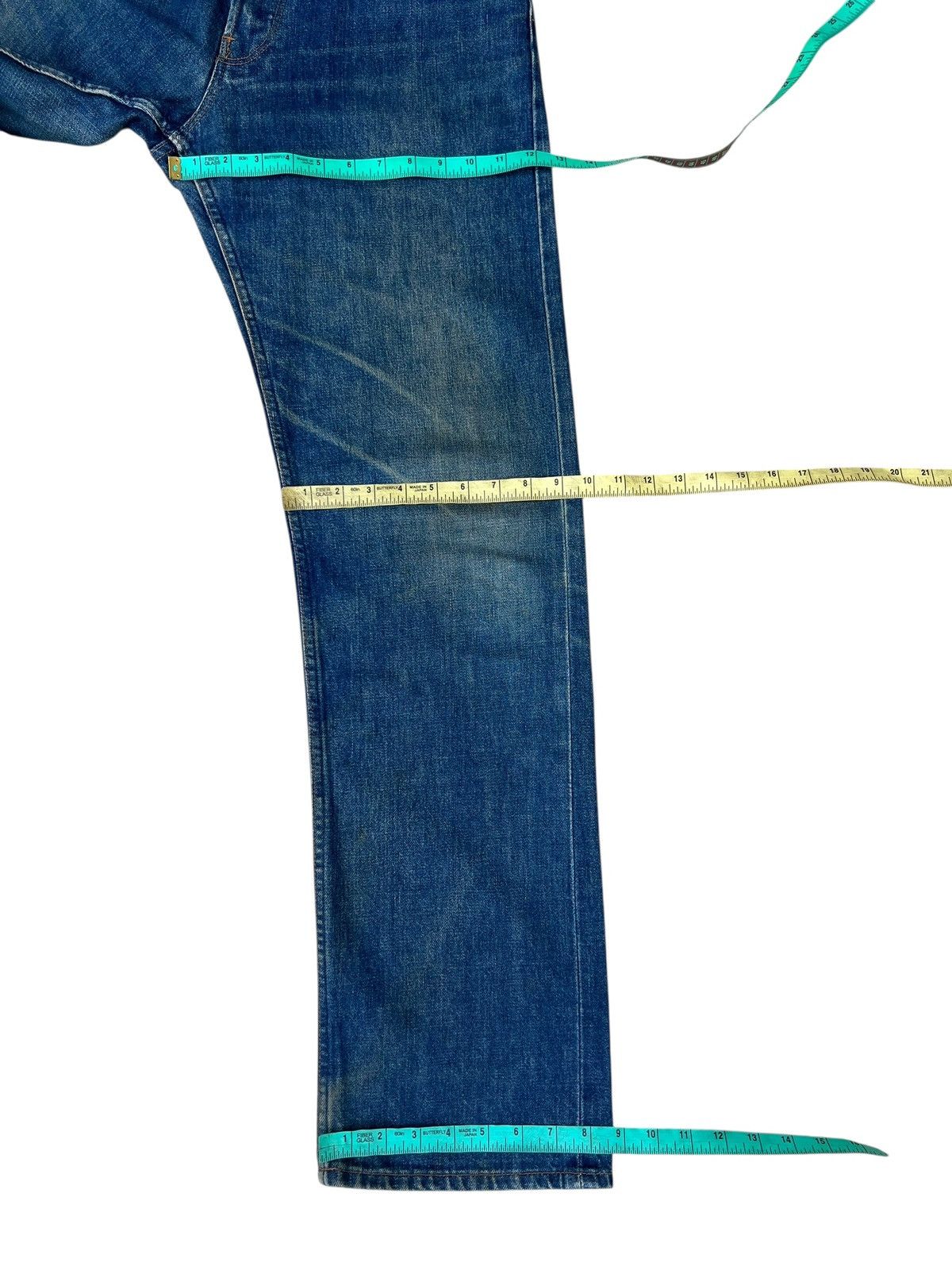 Wrangler 90s Wrangler Blue Bell Aging Mud Denim Selvedge Jeans Size US 31 - 5 Thumbnail