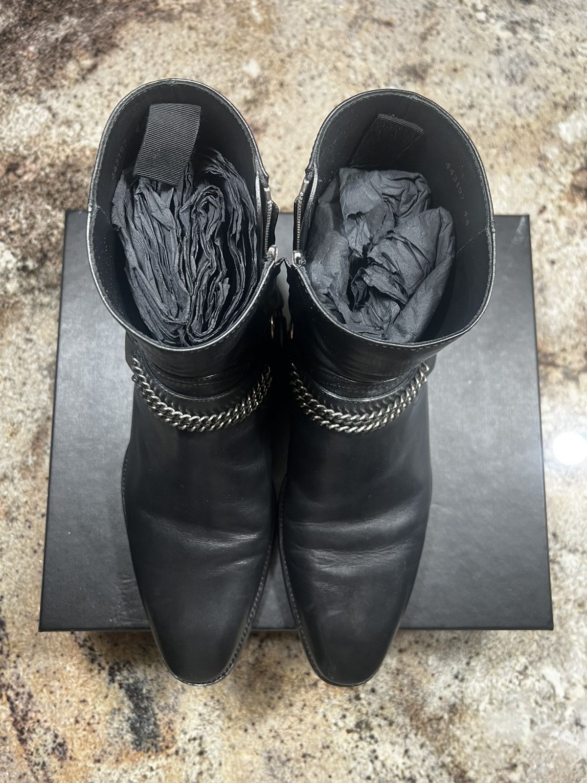 Saint Laurent Paris Saint Laurent Paris FW16 Chained Harness Wyatt Boots Size US 11 / EU 44 - 2 Thumbnail