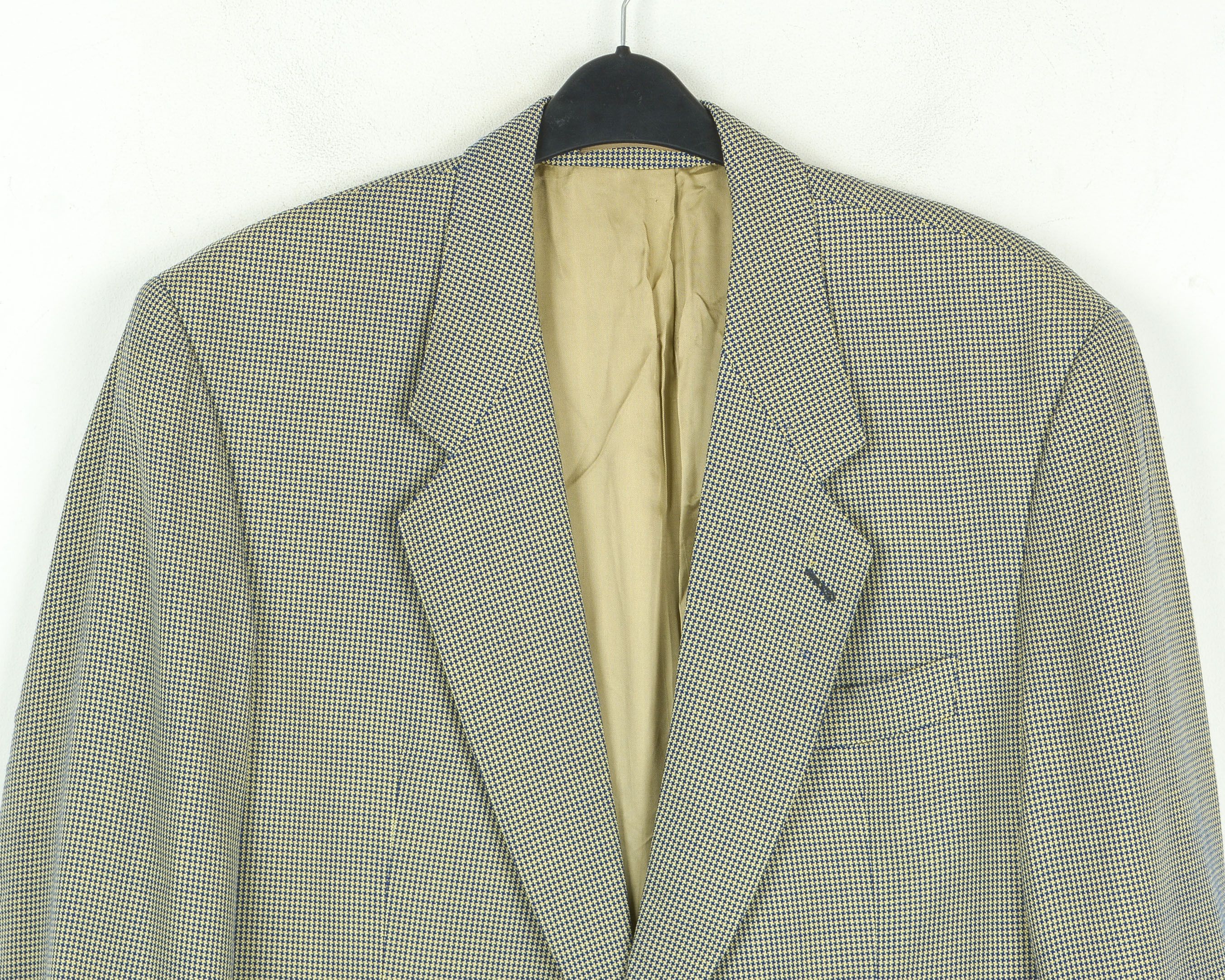 Other BONACELLI UK 44 US Blazer EU 54 Jacket Houndstooth XL Wool Size 44R - 4 Thumbnail