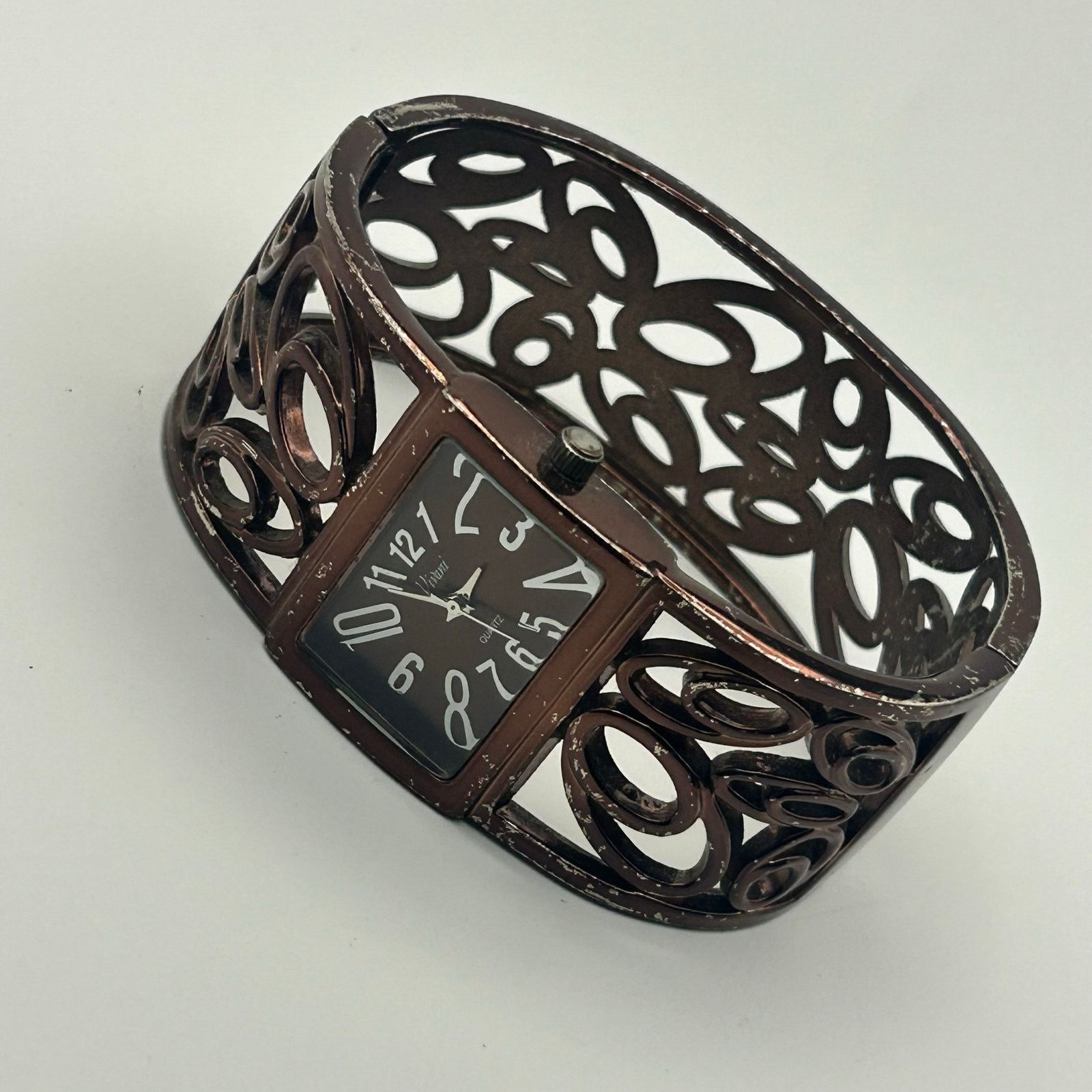 Other Vivani Women's Rose Gold Tone Wide Cuff Bangle Watch Size ONE SIZE - 4 Thumbnail