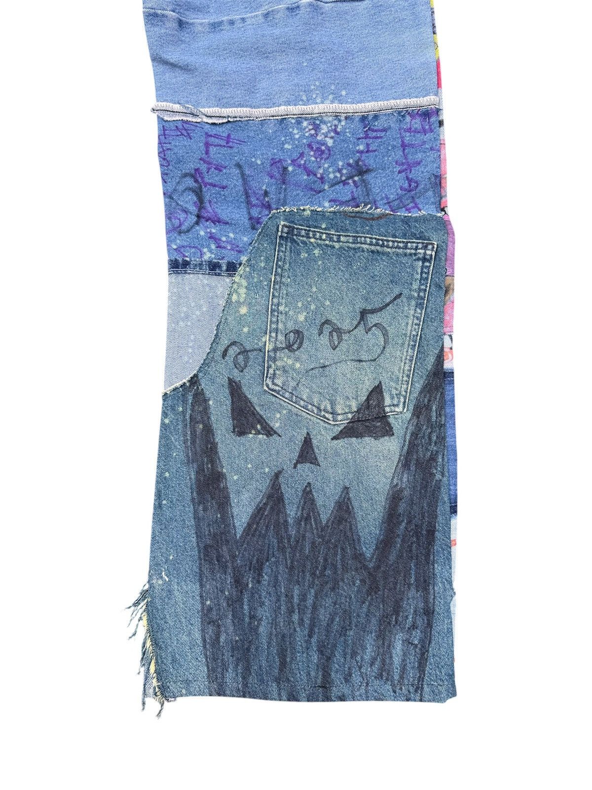 Asspizza Asspizza patchwork denim 2025 pants Size US 32 / EU 48 - 4 Thumbnail