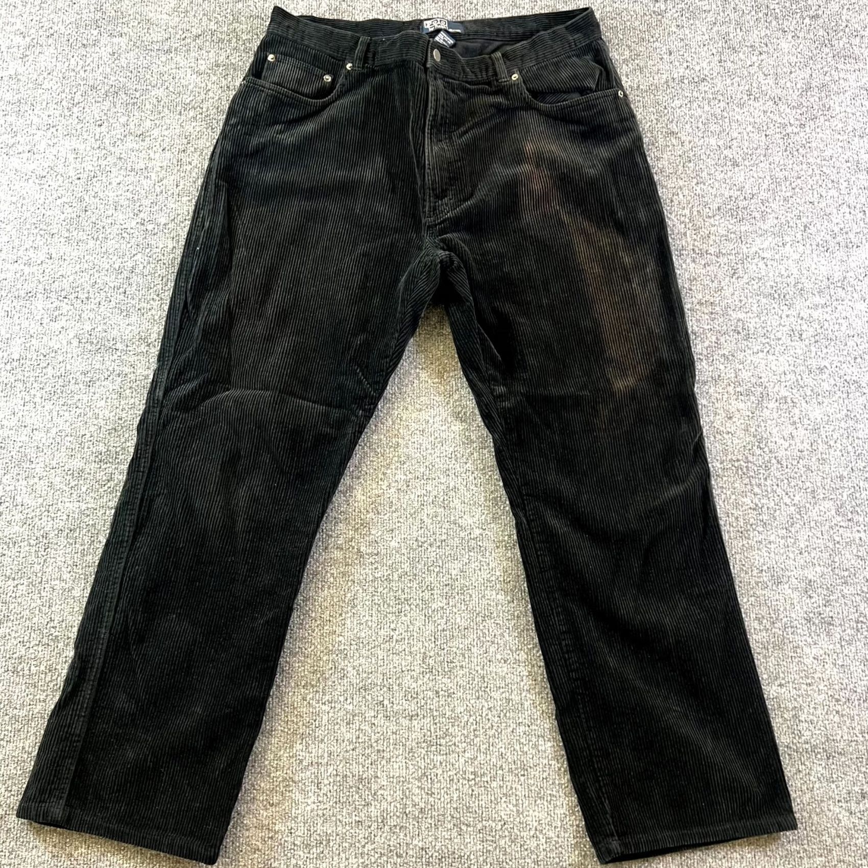 Polo Ralph Lauren Polo Ralph Lauren Pants Mens Black Corduroy Straight Skater Streetwear 38x30 XS? Size US M / EU 48-50 / 2 - 2 Thumbnail