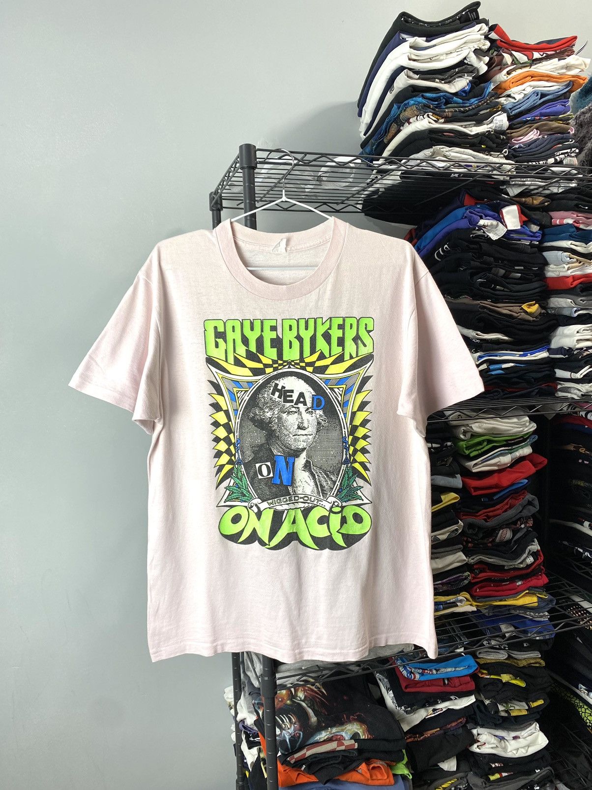 Band Tees Rare! Vintage 80’s Gaye Bykers On Acid American Tour T Shirt Size US L / EU 52-54 / 3 - 2 Thumbnail