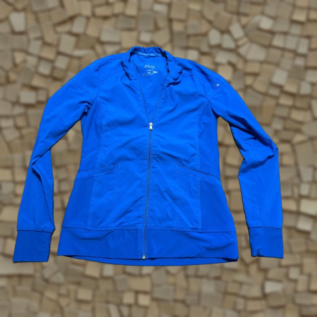 Vintage iflex Shirt Womens XS Blue Long Sleeve Full Zip Activewear Casual Modern Size XS / US 0-2 / IT 36-38 - 1 Thumbnail