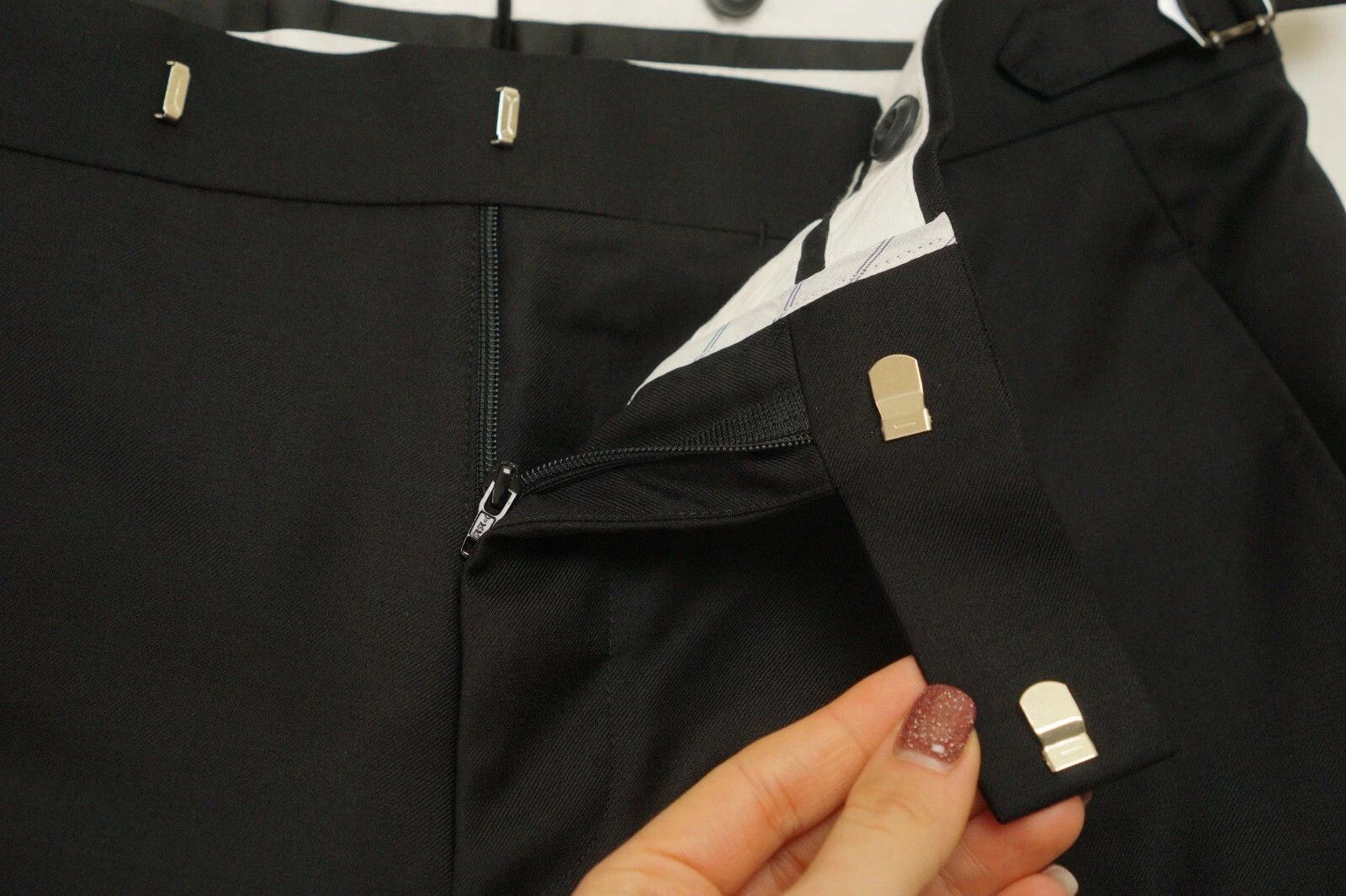Suitsupply Men Suitsupply Suit Lazio Single Breasted Black Wool UK/US46 Size 46R - 9 Thumbnail