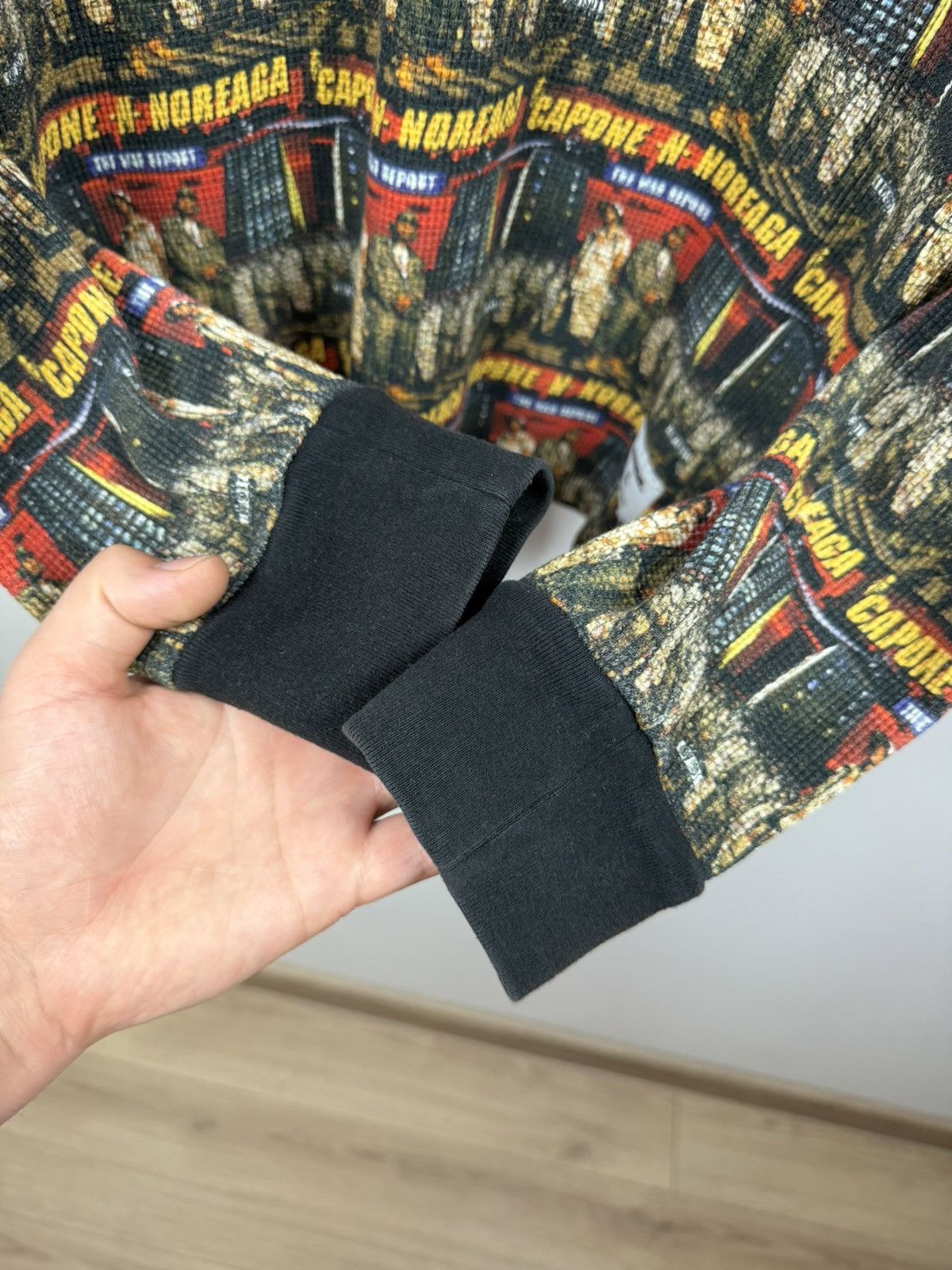 Supreme Supreme War Report Waffle Thermal Sweatshirt Capone Noreaga Size US L / EU 52-54 / 3 - 5 Thumbnail