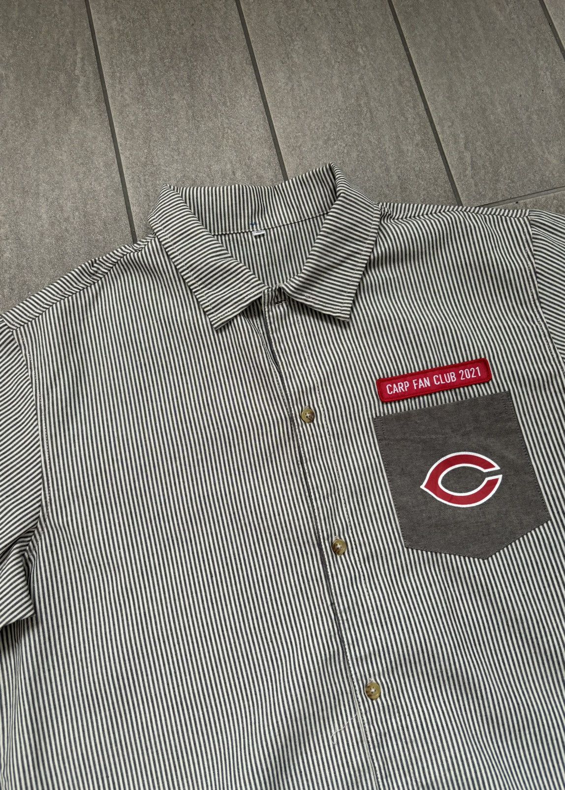 Edition Japan × Japanese Brand Hiroshima Toyo Carps Button Up Stripes Shirt Short Sleeve Size US XL / EU 56 / 4 - 3 Thumbnail