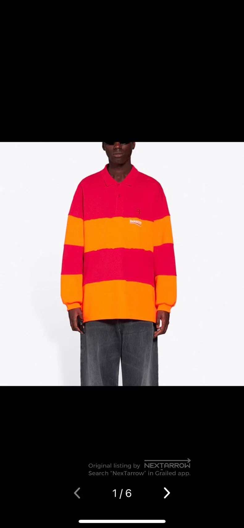 Balenciaga Balenciaga Coke Logo Red and Orange Color Block Polo Shirt Size US XXS / EU 40 - 6 Thumbnail