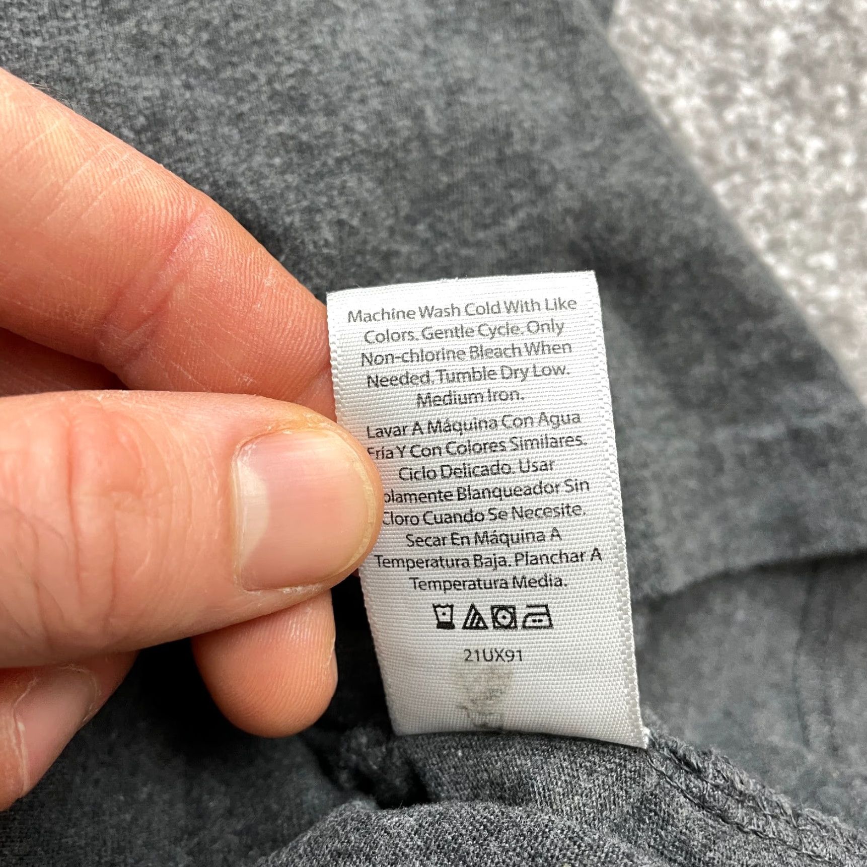 George George Shirt Mens XLT Tall Gray Long Sleeve Cotton Crew Basic Solid Adult Size US XL / EU 56 / 4 - 7 Thumbnail