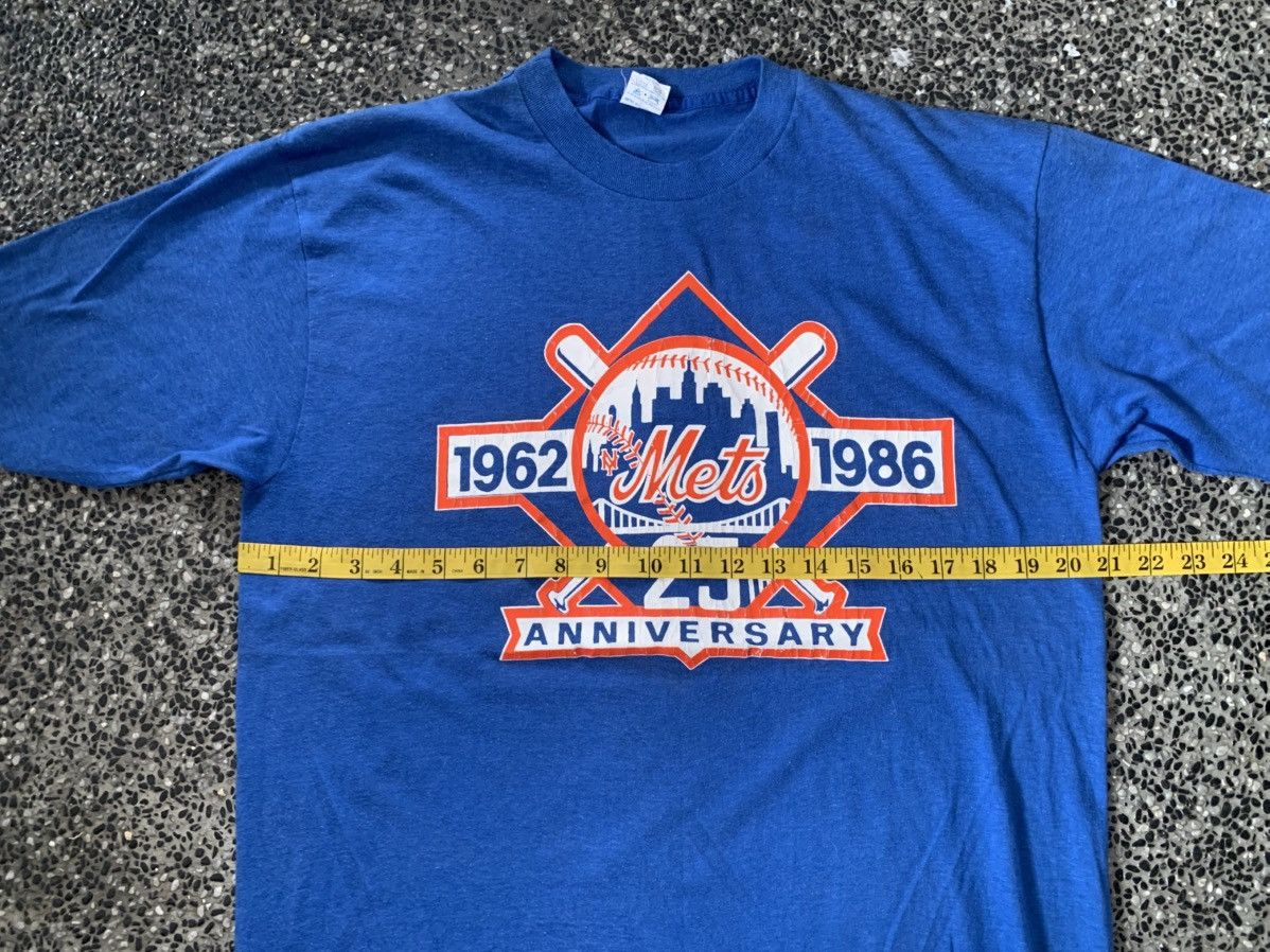 MLB Vintage 80s New York Mets 25th Anniversary MLB T shirt Size US XL / EU 56 / 4 - 7 Thumbnail