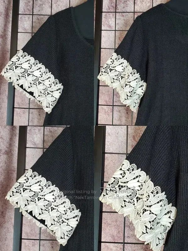 Dior Dior Summer Black Lace Short Sleeve Top . Size L / US 10 / IT 46 - 4 Thumbnail