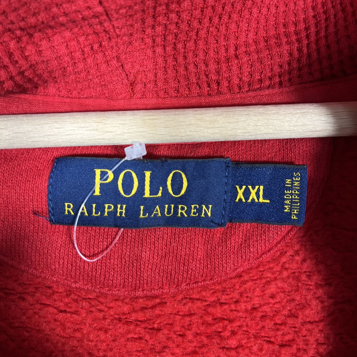 Ralph Lauren Vintage Ralph Lauren Old English P Half Zip Hoodie Red Size US XXL / EU 58 / 5 - 11 Thumbnail