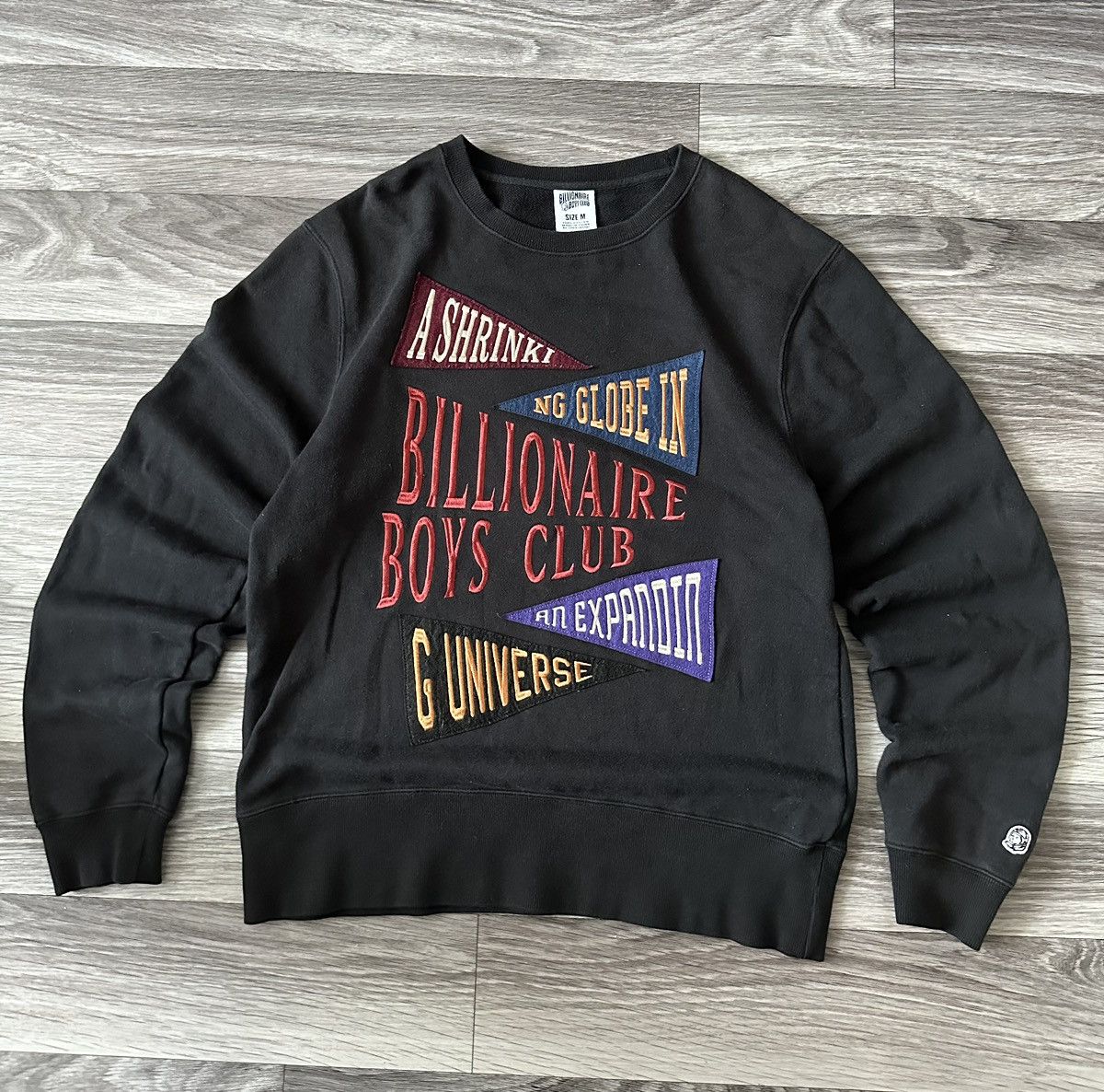 Billionaire Boys Club Billionaire Boys Club Black Spellout Crewneck sweatshirt hyp Size US M / EU 48-50 / 2 - 1 Thumbnail