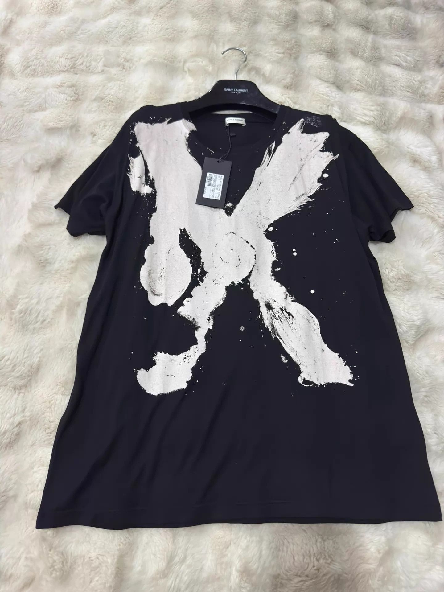 Saint Laurent Paris Saint Laurent Oversized Black Men's XL Short Sleeve T-Shirt Size US XL / EU 56 / 4 - 1 Thumbnail