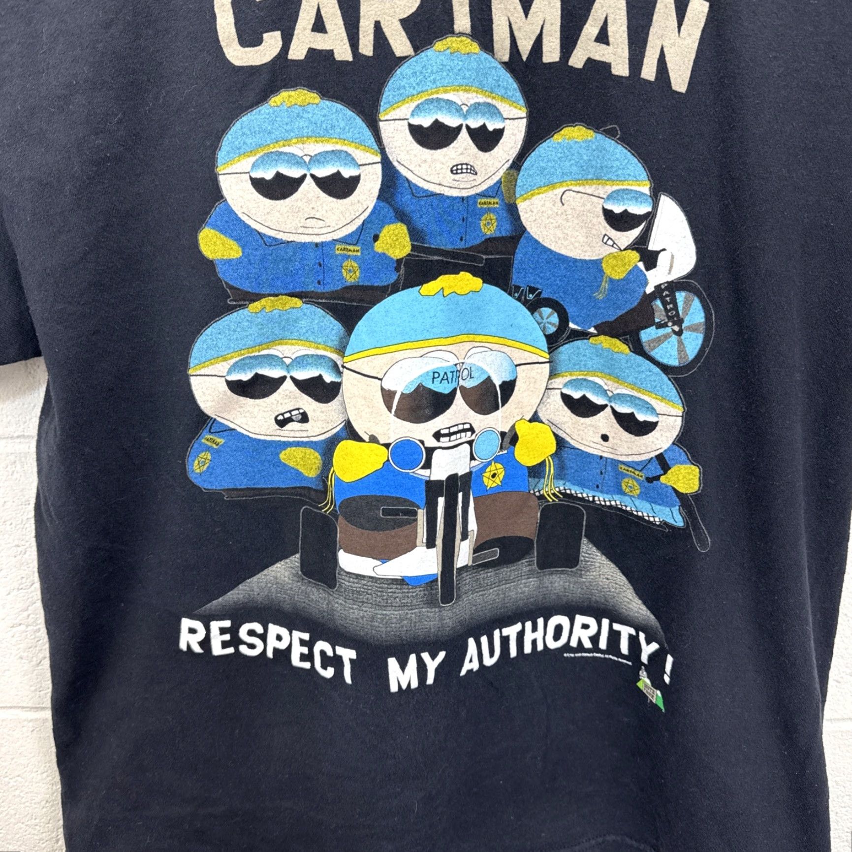 Vintage VINTAGE South Park Cartman Respect My Authority Black T Shirt XL Mens Crew Neck Short Sleeve Cotton Logo 1990s 90s Cartoon Funny Graphic Print T-Shirt Size US XL / EU 56 / 4 - 2 Thumbnail