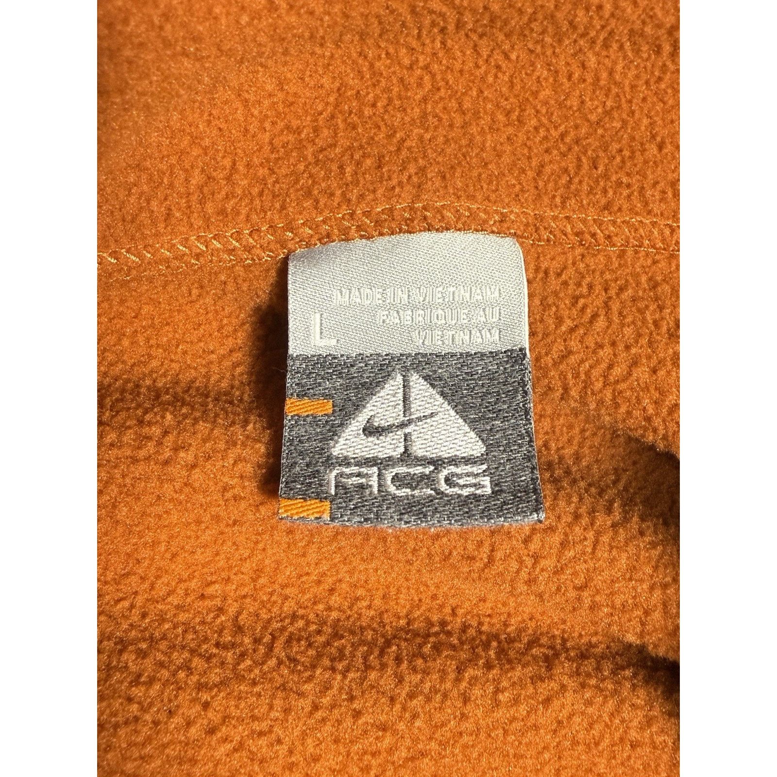 Nike Vintage 90s Y2K Nike ACG Quarter Zip Sweater Jacket Orange Size US L / EU 52-54 / 3 - 3 Thumbnail