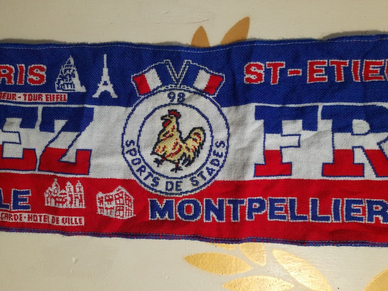 Vintage Allez France Fans Scarf 1998 Size ONE SIZE - 1 Thumbnail