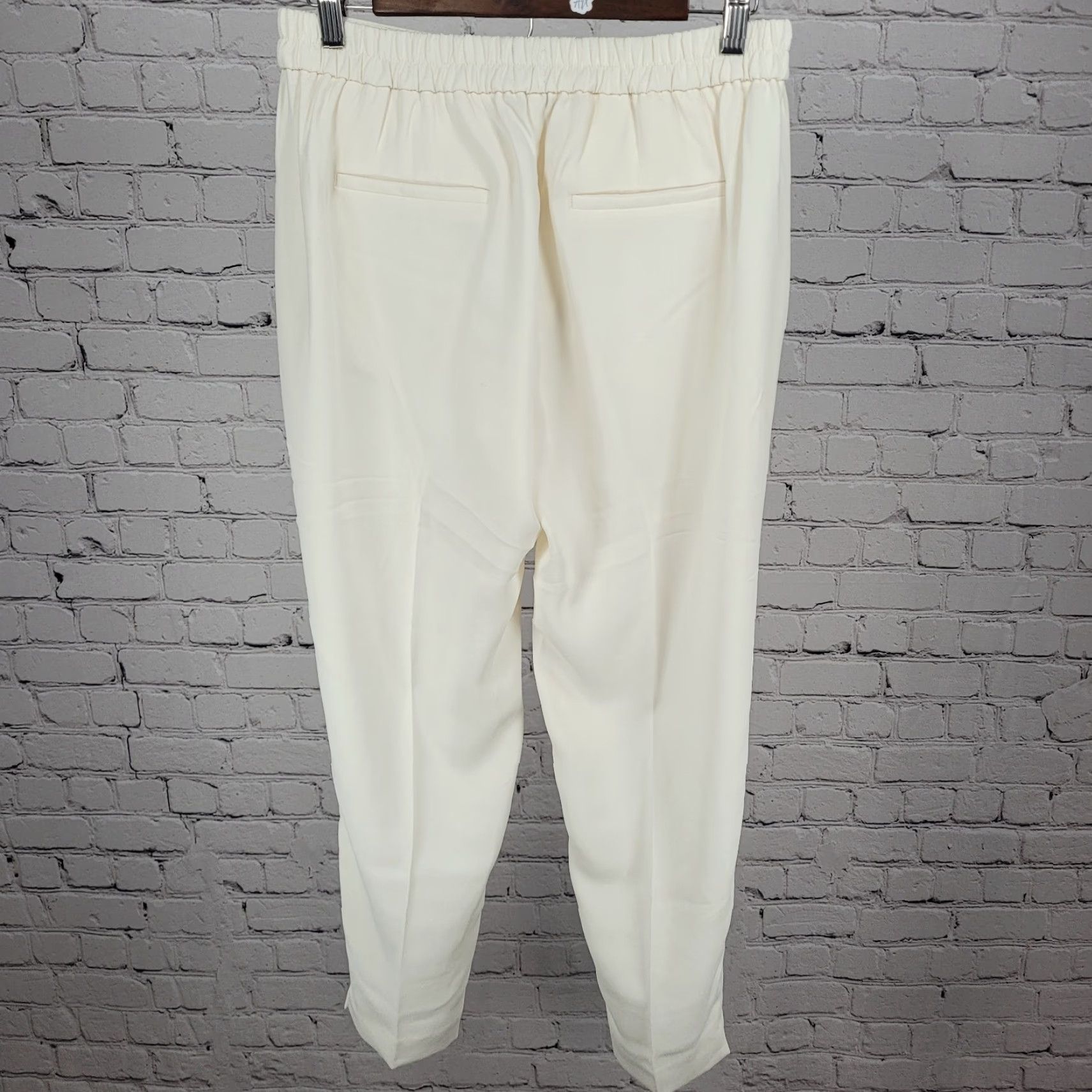 J.Crew J.Crew Ivory Jamie Pant Mid Rise Pull On Lightweight Tapered Ankle 4 (28x27) Womens Pants Size 27" / US 4 / IT 40 - 2 Thumbnail