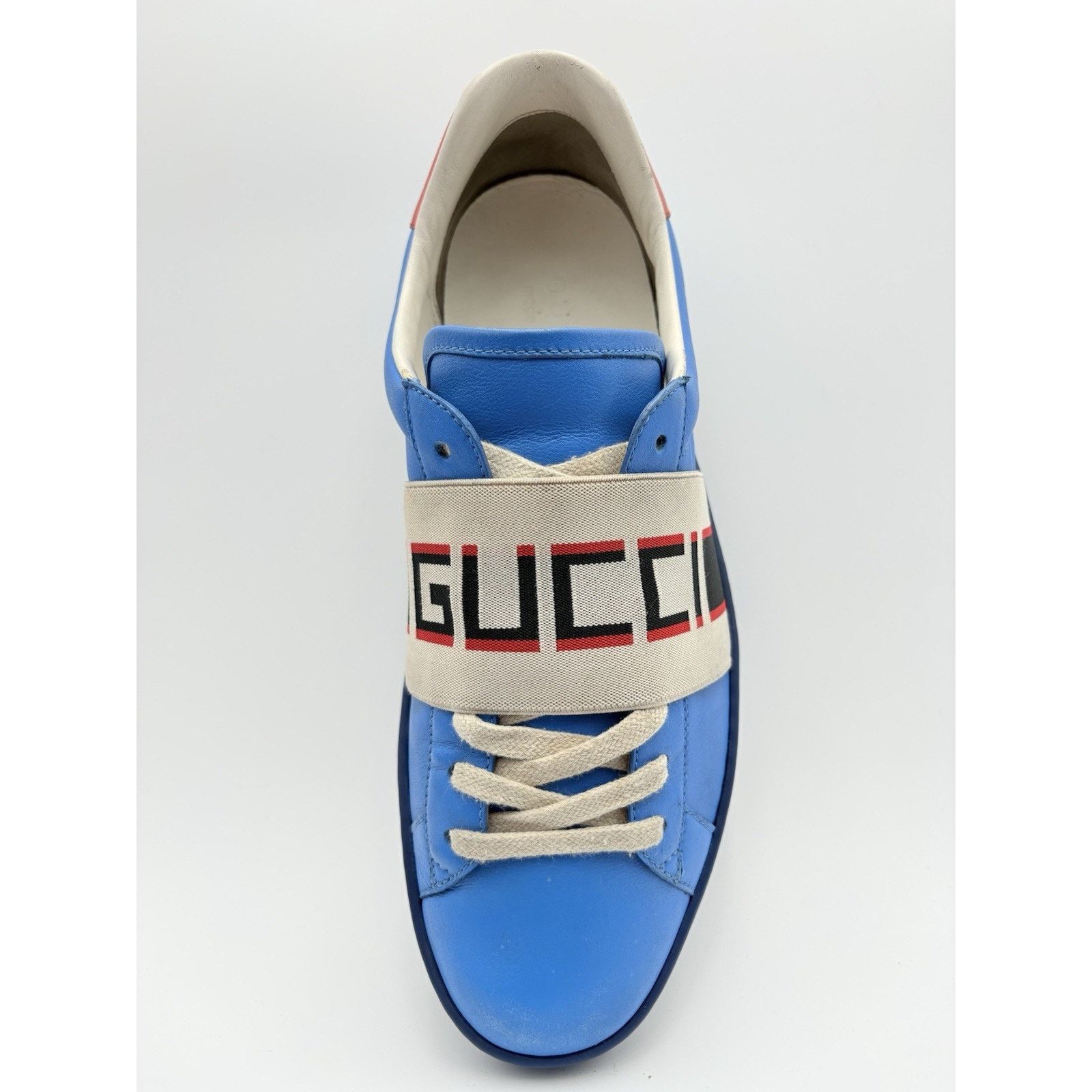 Gucci Gucci Ace Stripe Leather ' Blue ' | GOOD CONDITION! Size US 7.5 / EU 40-41 - 11 Thumbnail