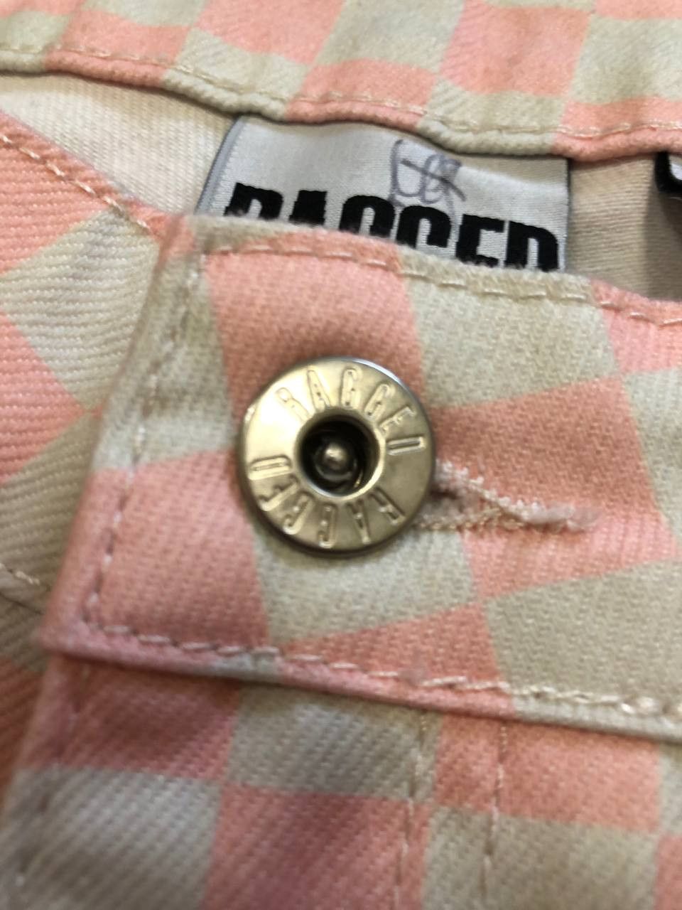 The Ragged Priest The Ragged Priest FASHION Pink and Cream Checkered Jeans Size 34" / US 12 / IT 48 - 8 Thumbnail