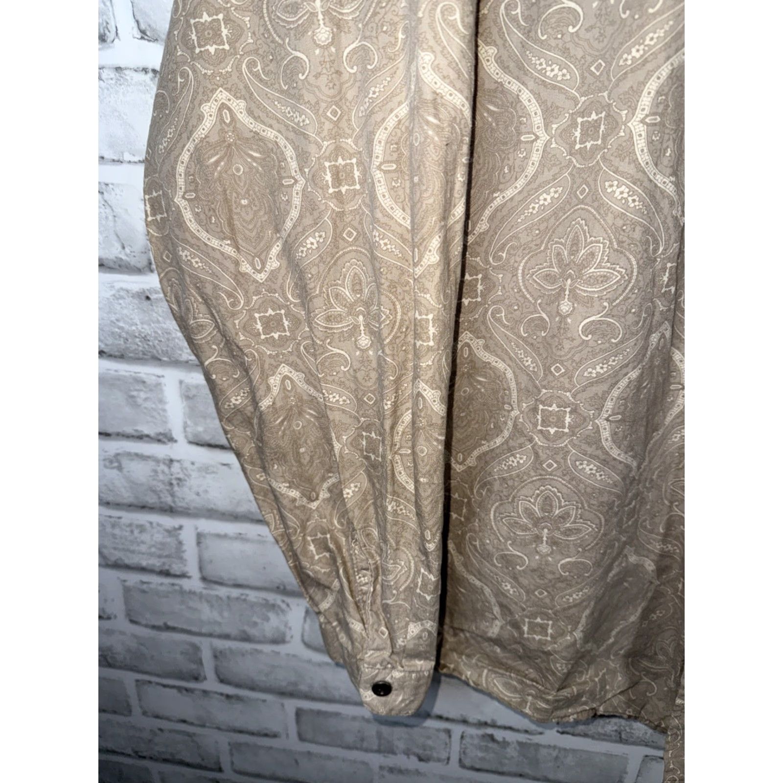 Scully VINTAGE Scully Western Shirt Beige Paisley Print Mens L Shirt Long Sleeve Buttons Up Regular Fit Mens Size US L / EU 52-54 / 3 - 5 Thumbnail