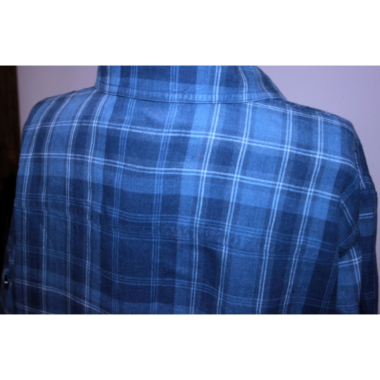 Ralph Lauren Lauren Ralph Lauren womens blue check shirt Size 2X 100% linen Button-Up Long Sleeve Size XXL / US 16-18 / IT 52-54 - 6 Thumbnail