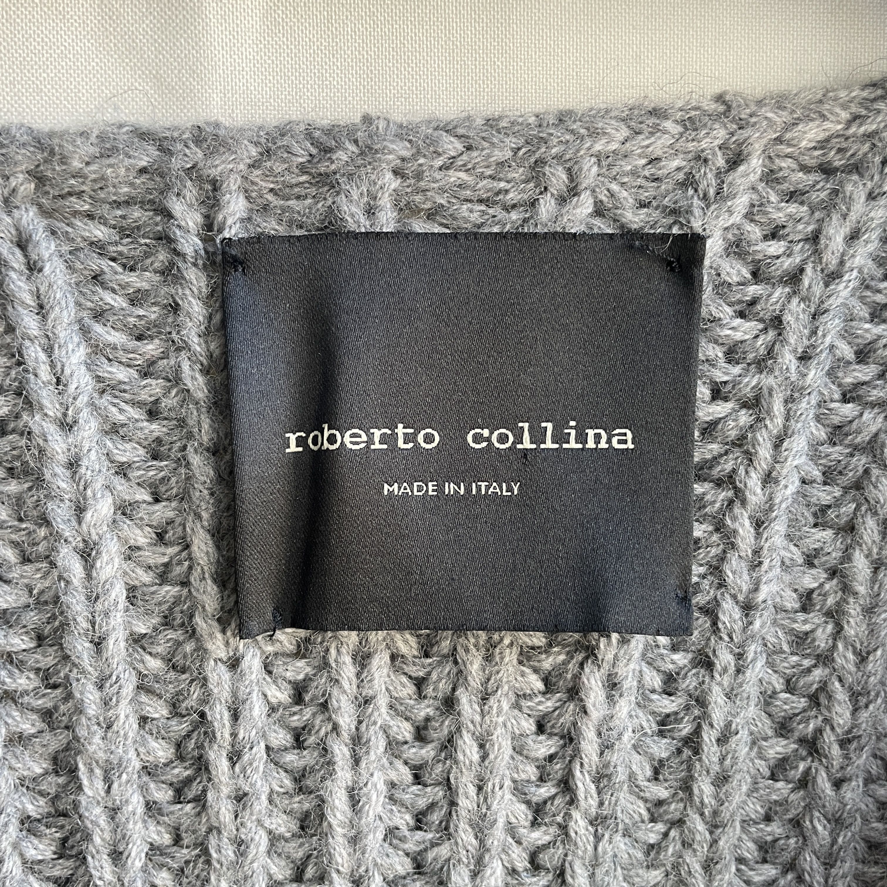 Roberto Collina Roberto Collina Womens Chunky Rib Knit Сropped Wool Cardigan Size L / US 10 / IT 46 - 8 Thumbnail