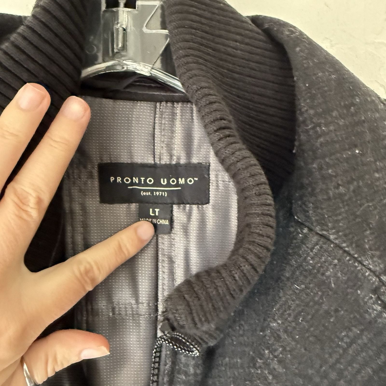 Pronto Uomo Pronto Uomo Tall Black Wool Blend Academia Twee Trench Coat Size US L / EU 52-54 / 3 - 4 Thumbnail