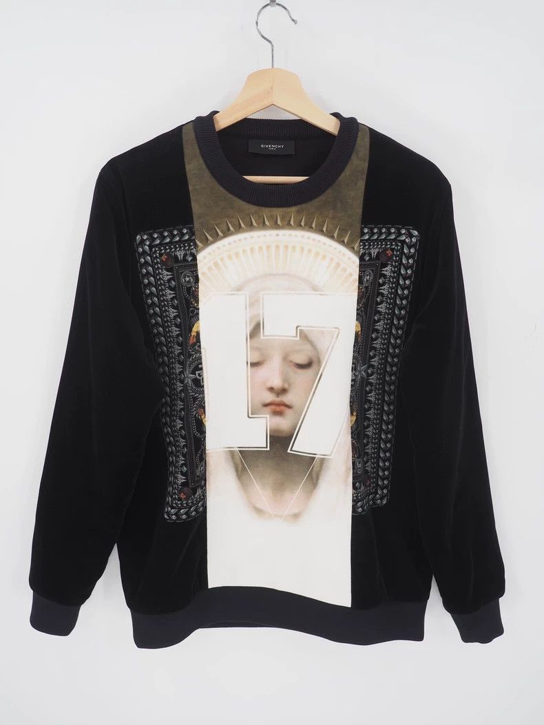 Givenchy Givenchy black velvet group dog Madonna patchwork hoodie Size US XS / EU 42 / 0 - 2 Thumbnail