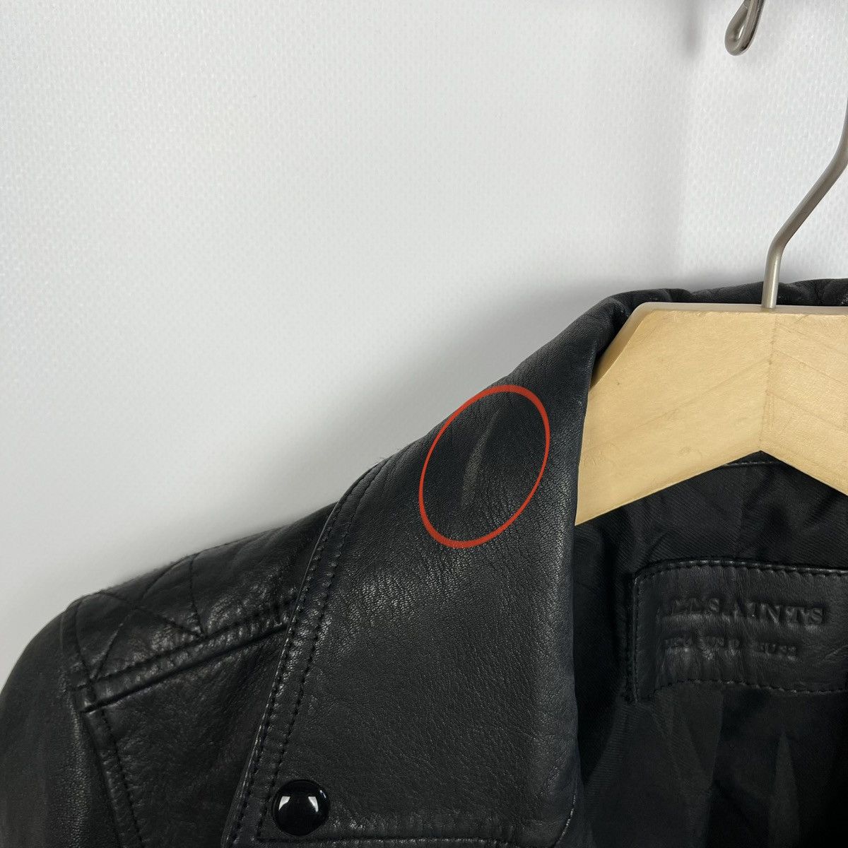 Allsaints Ladies AllSaints Dalby Biker black leather jacket Size XS / US 0-2 / IT 36-38 - 17 Thumbnail
