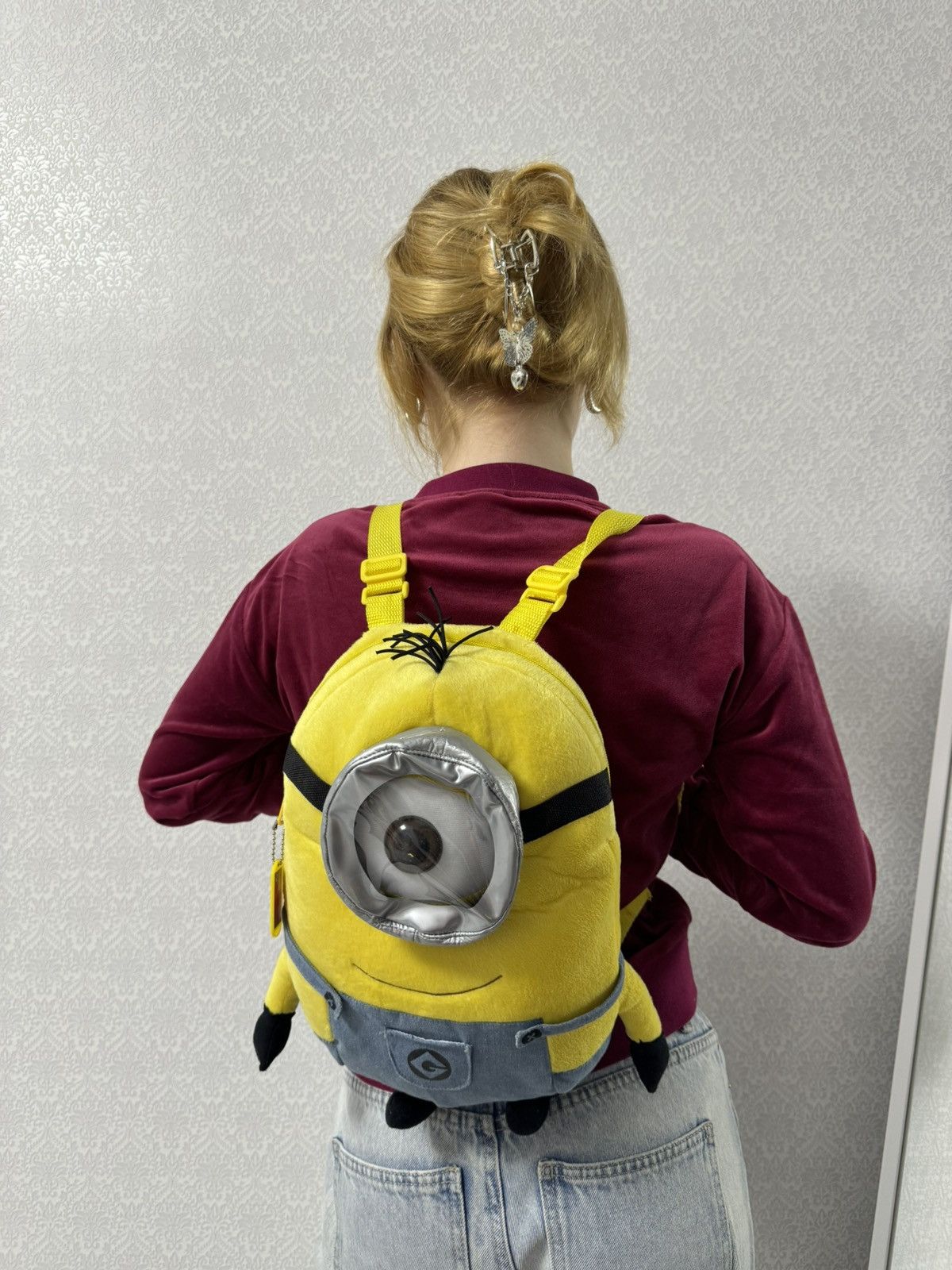 Japanese Brand × Vintage y2k Despicable Me Minions Plush Backpack Size ONE SIZE - 4 Thumbnail